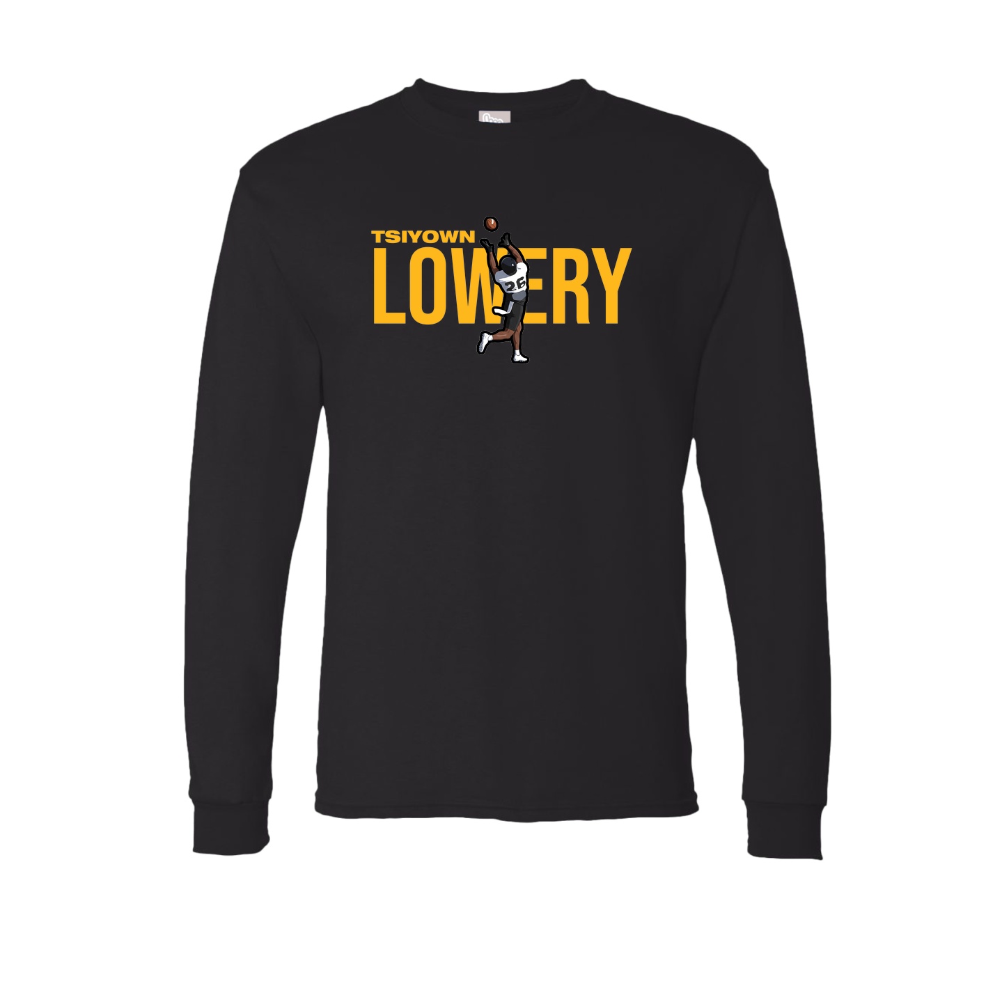 Long Sleeve Tee — Player Name in Black