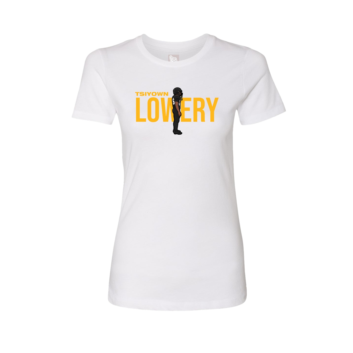 Fitted Women's Tee — Player Name in White