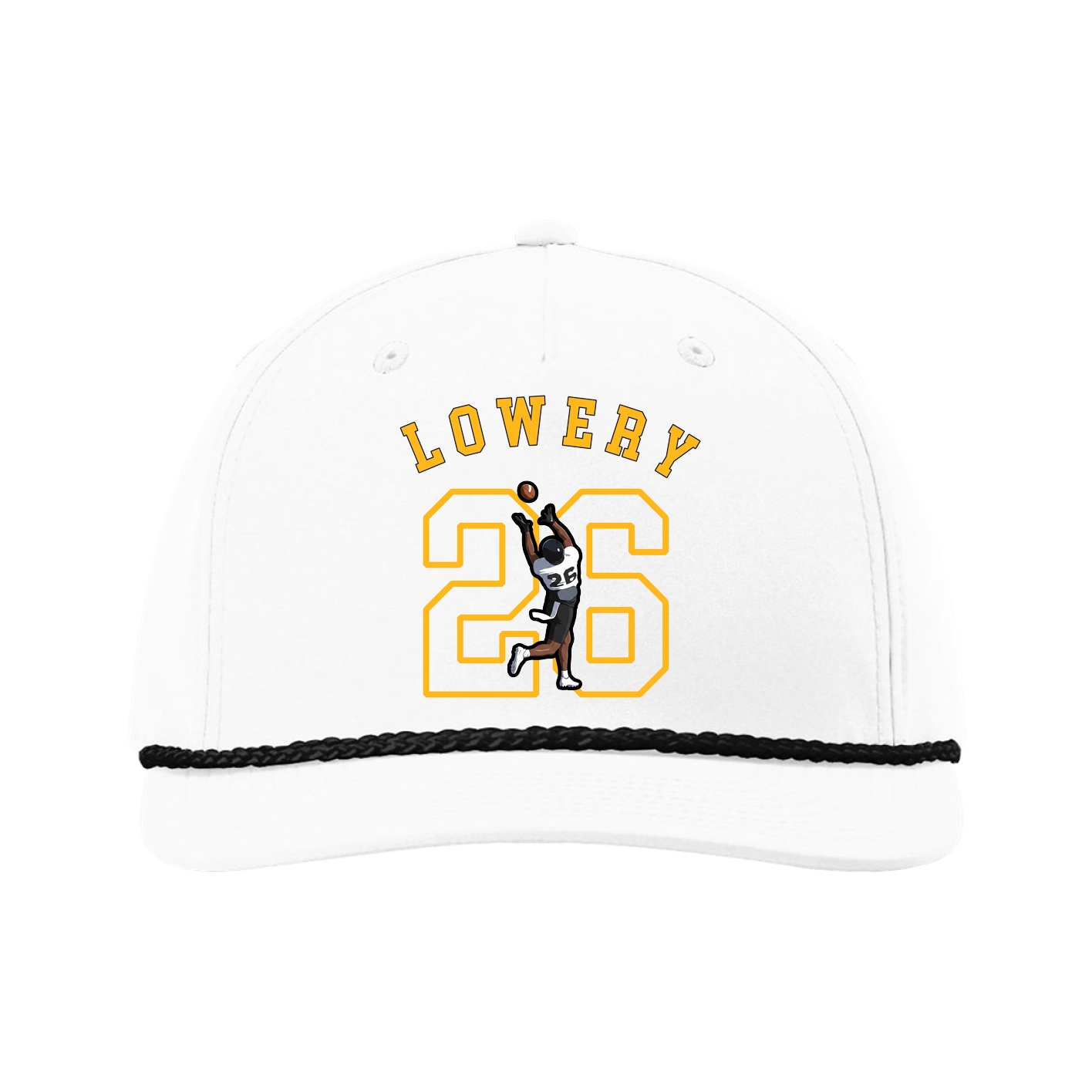 Five-Panel Classic Rope Cap — Shirsey Arch in White