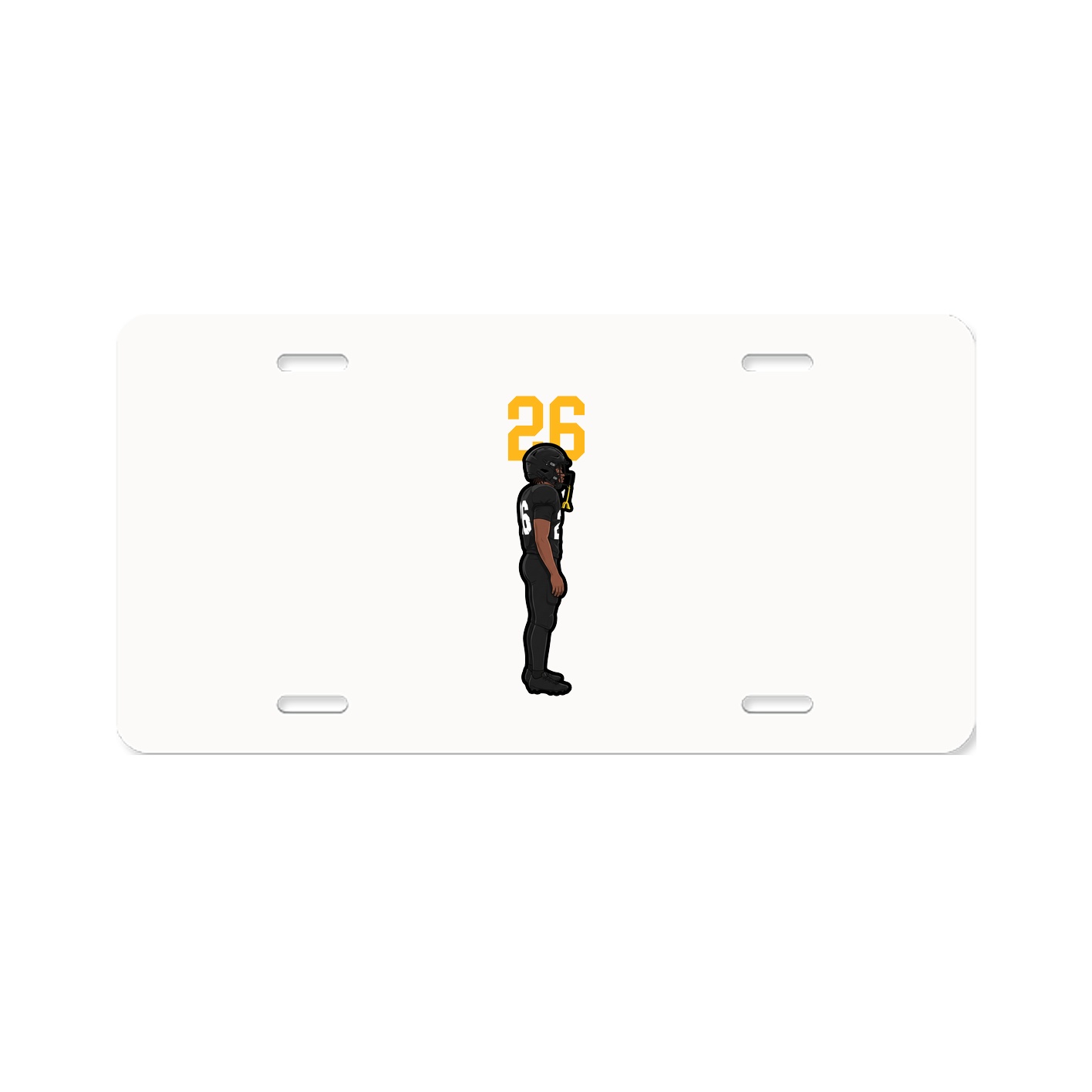 License Plate — Number Top in Classic