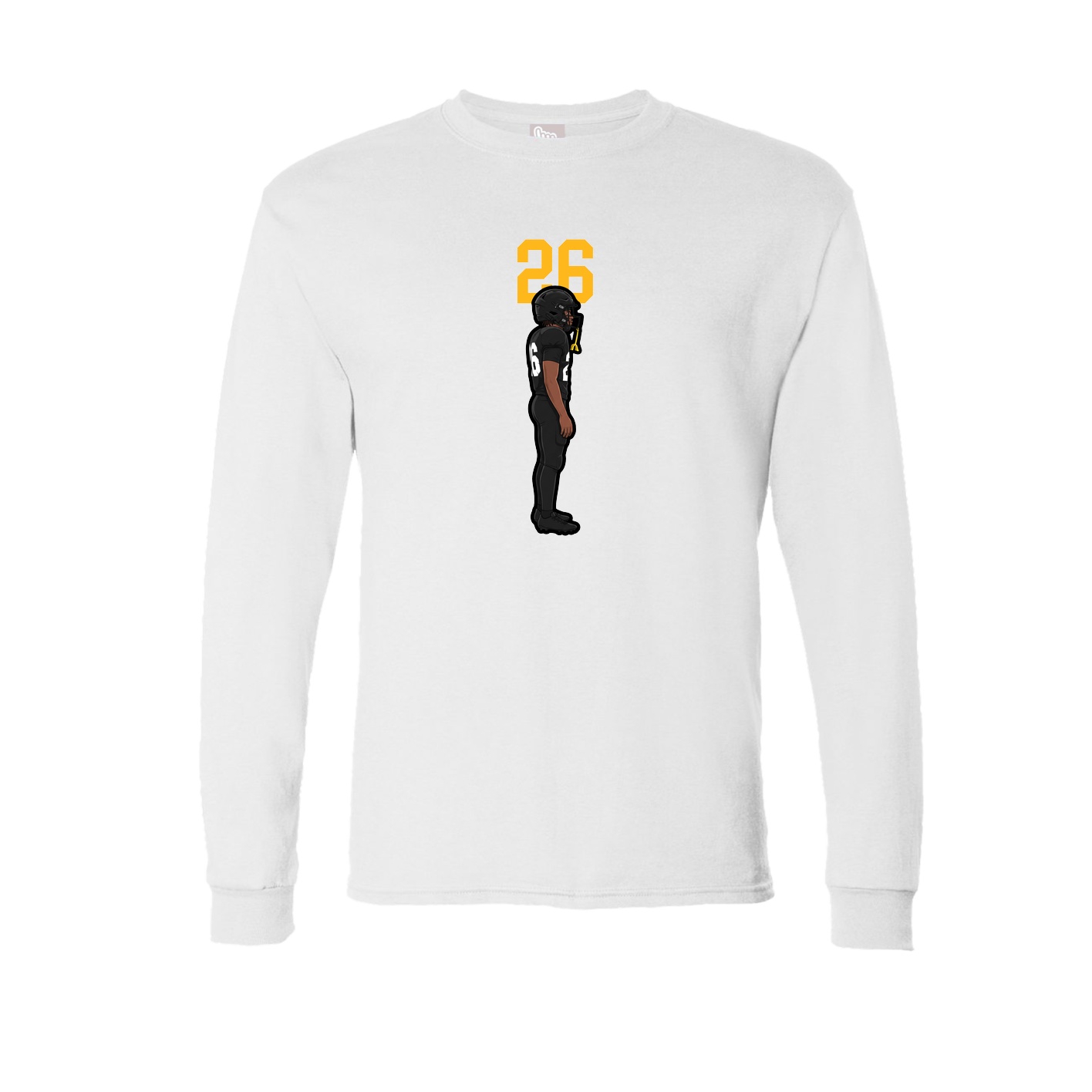 Long Sleeve Tee — Number Top in White