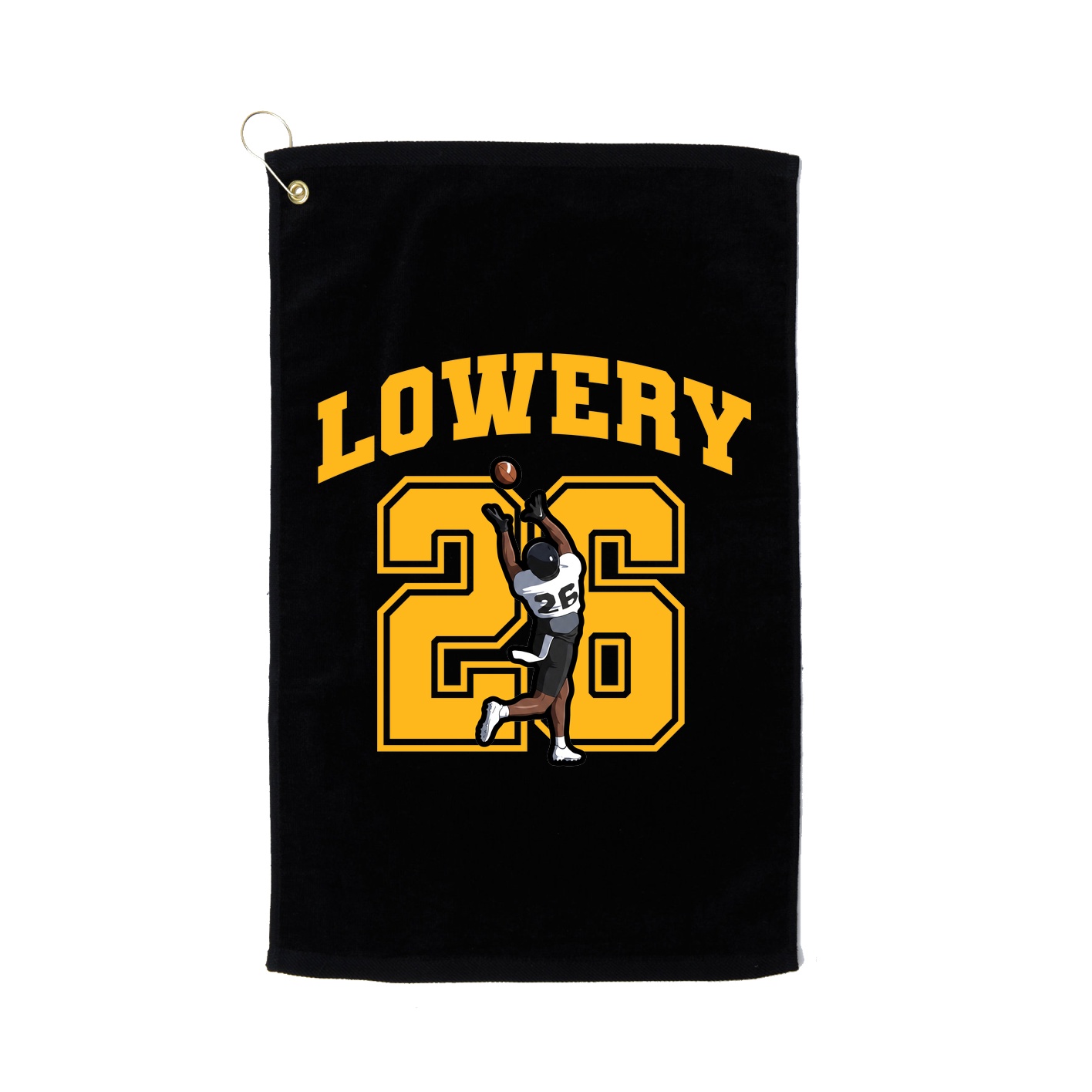 Golf Towel — Number in Black