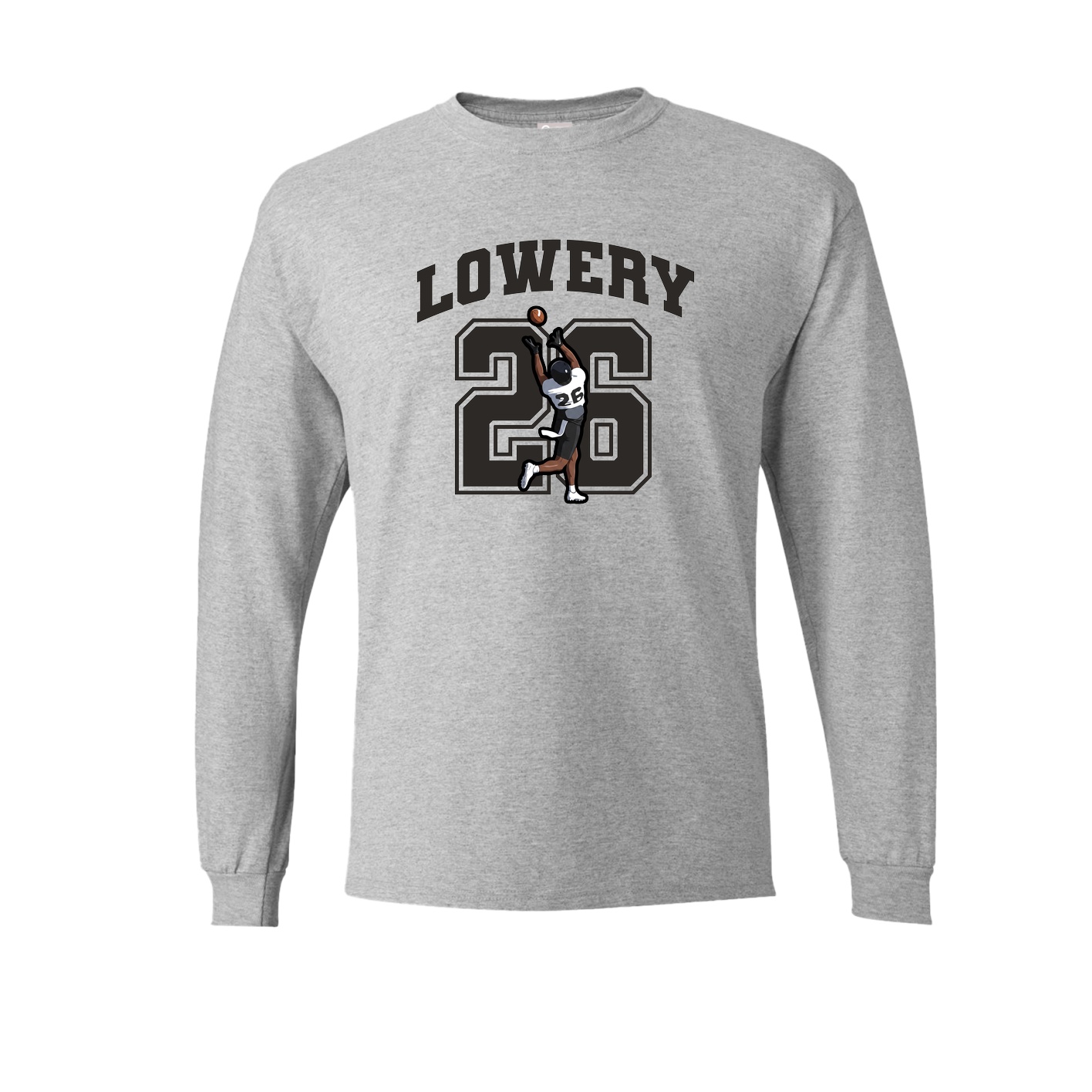 Long Sleeve Tee — Number in Grey