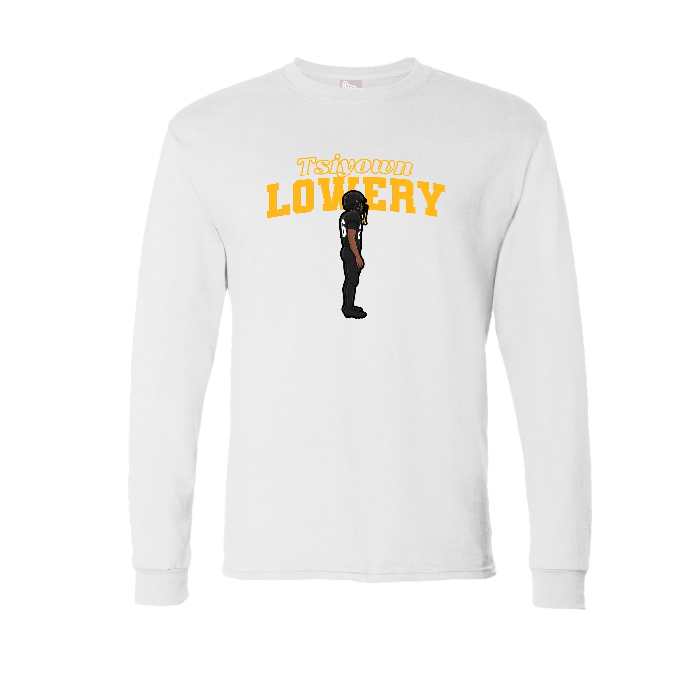Long Sleeve Tee — Name Arch in White