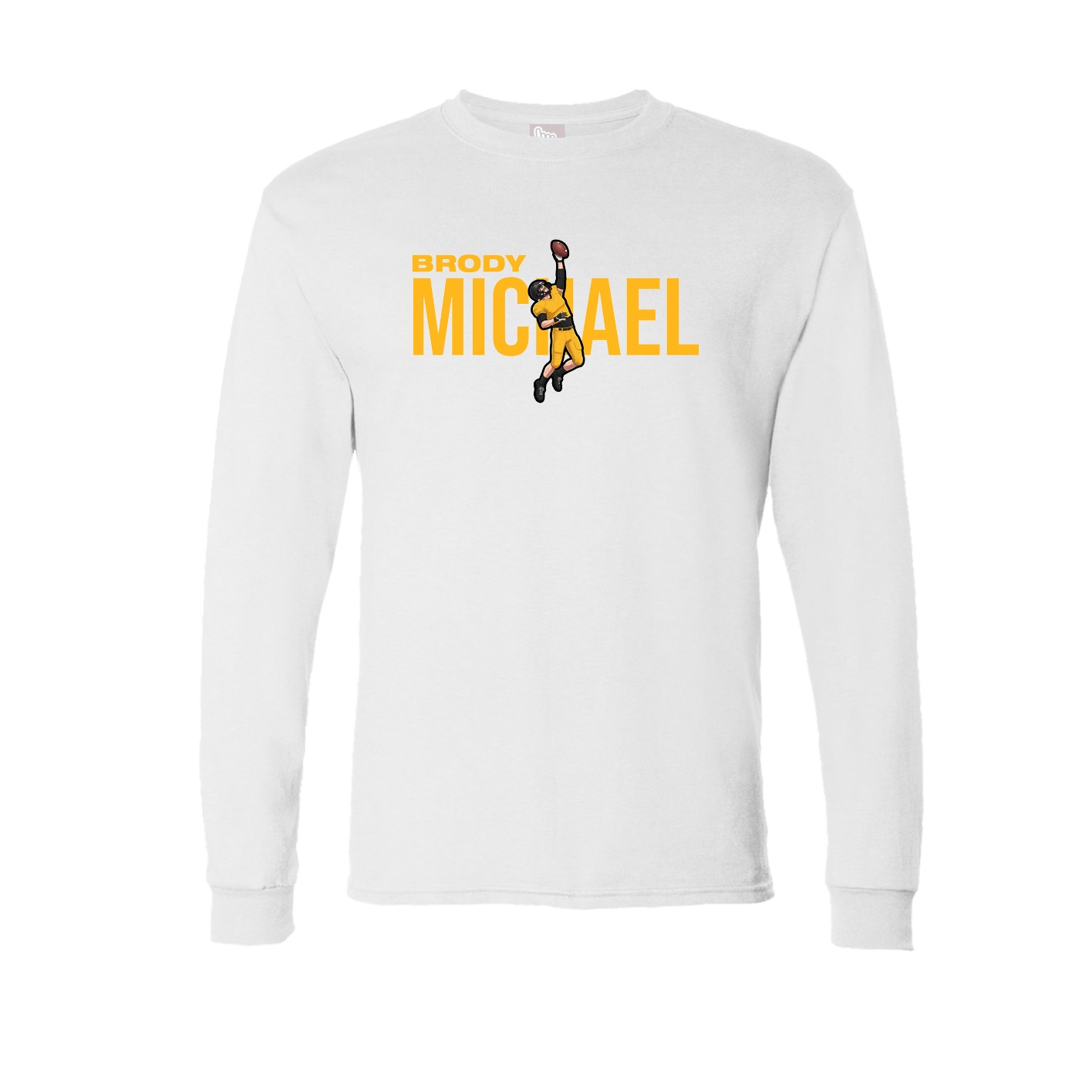 Long Sleeve Tee — Player Name in White