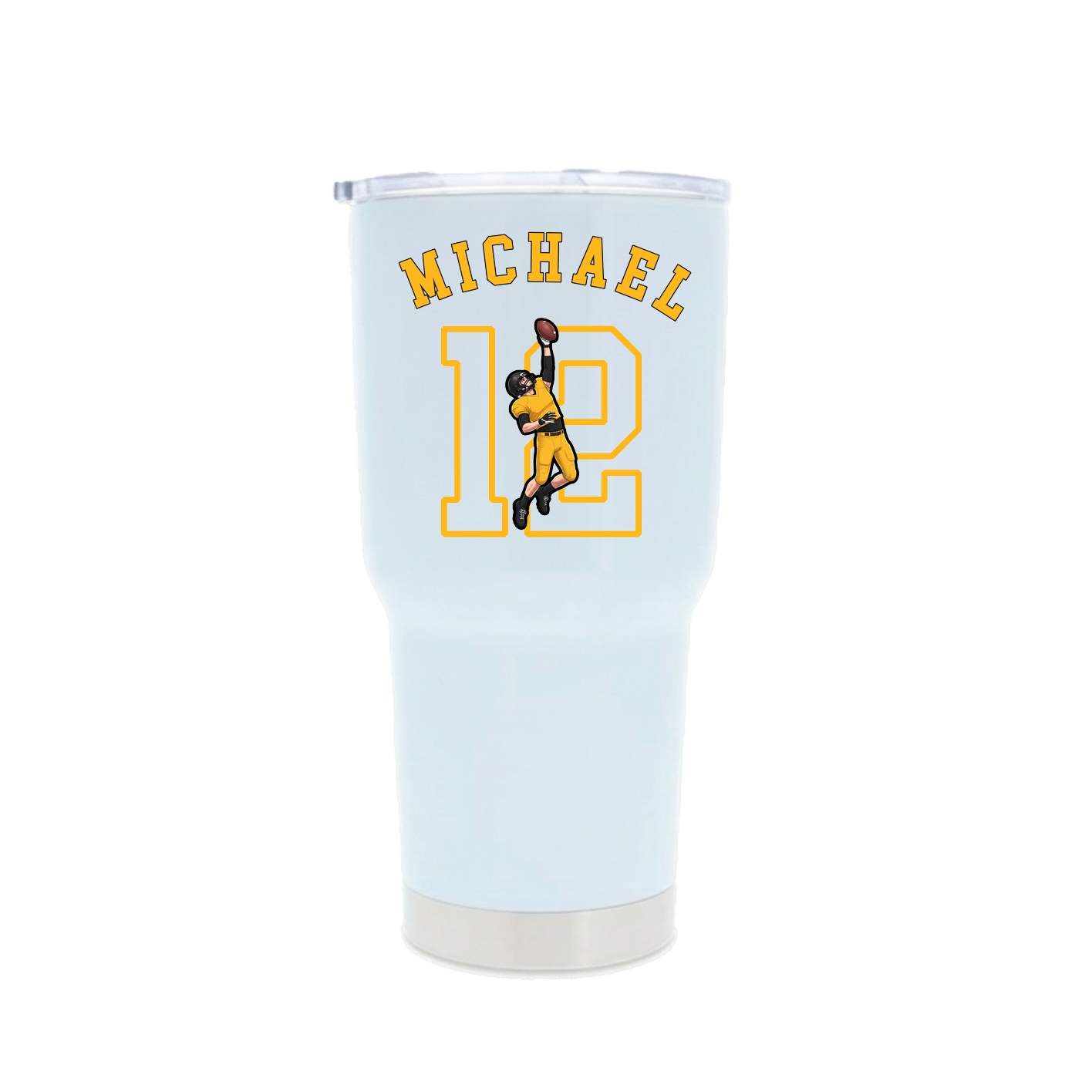 30oz Stainless Steel Tumbler — Shirsey Arch in White