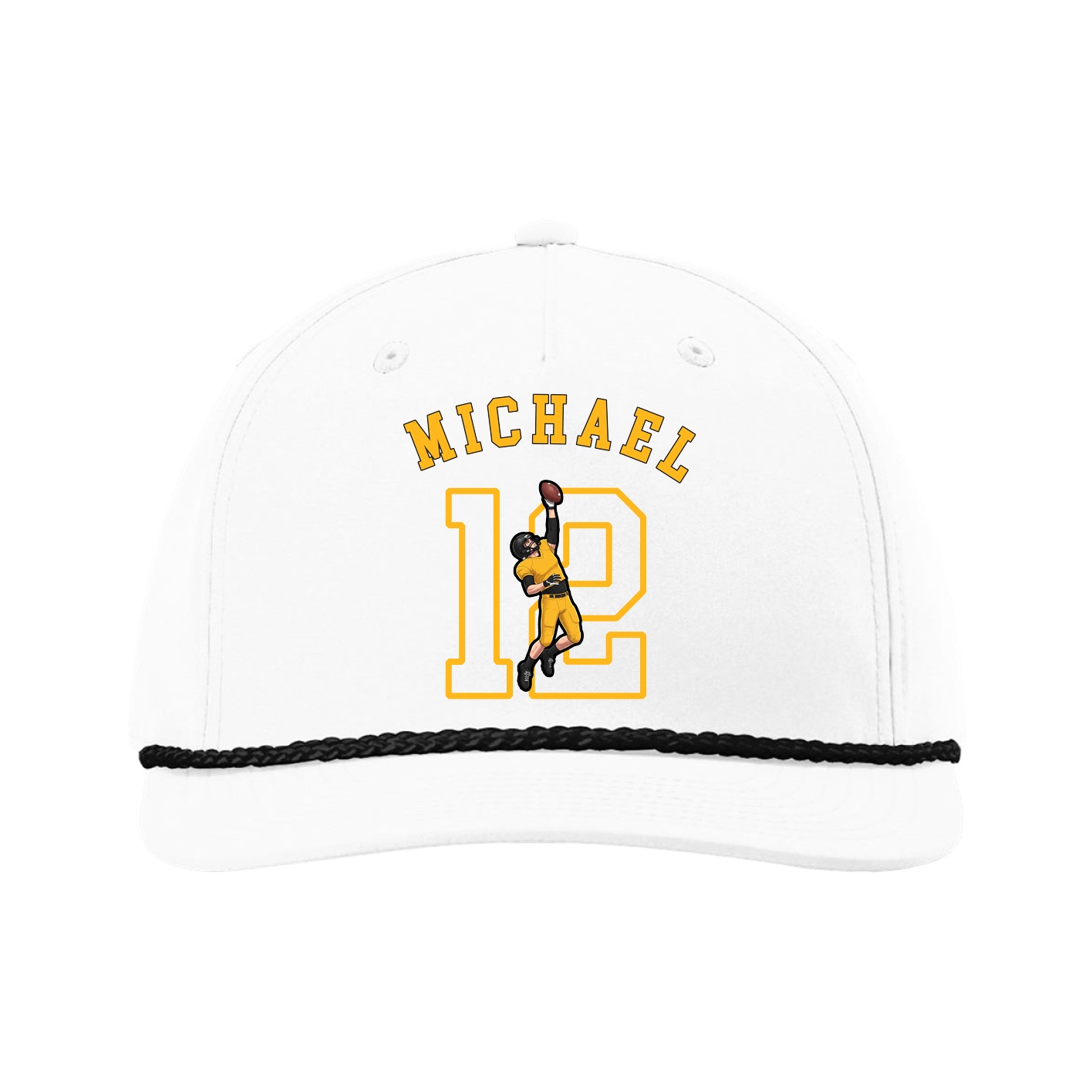 Five-Panel Classic Rope Cap — Shirsey Arch in White