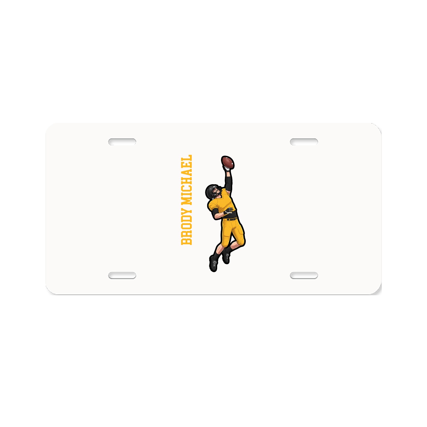License Plate — Name Vertical in Classic