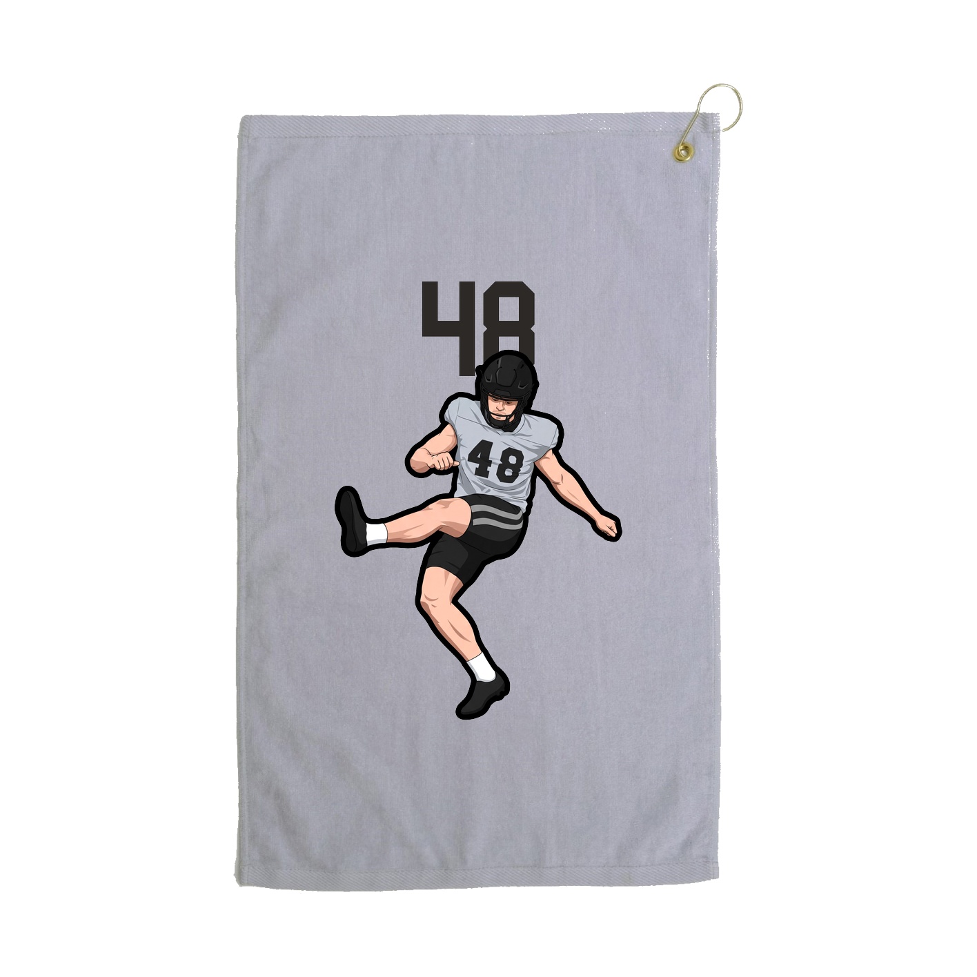 Golf Towel — Number Top in Grey