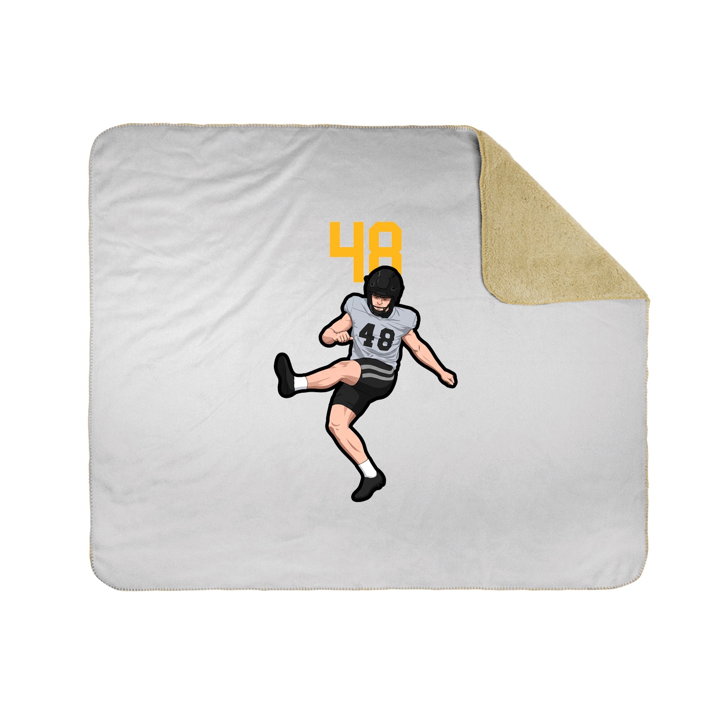 Throw Blanket — Number Top in White