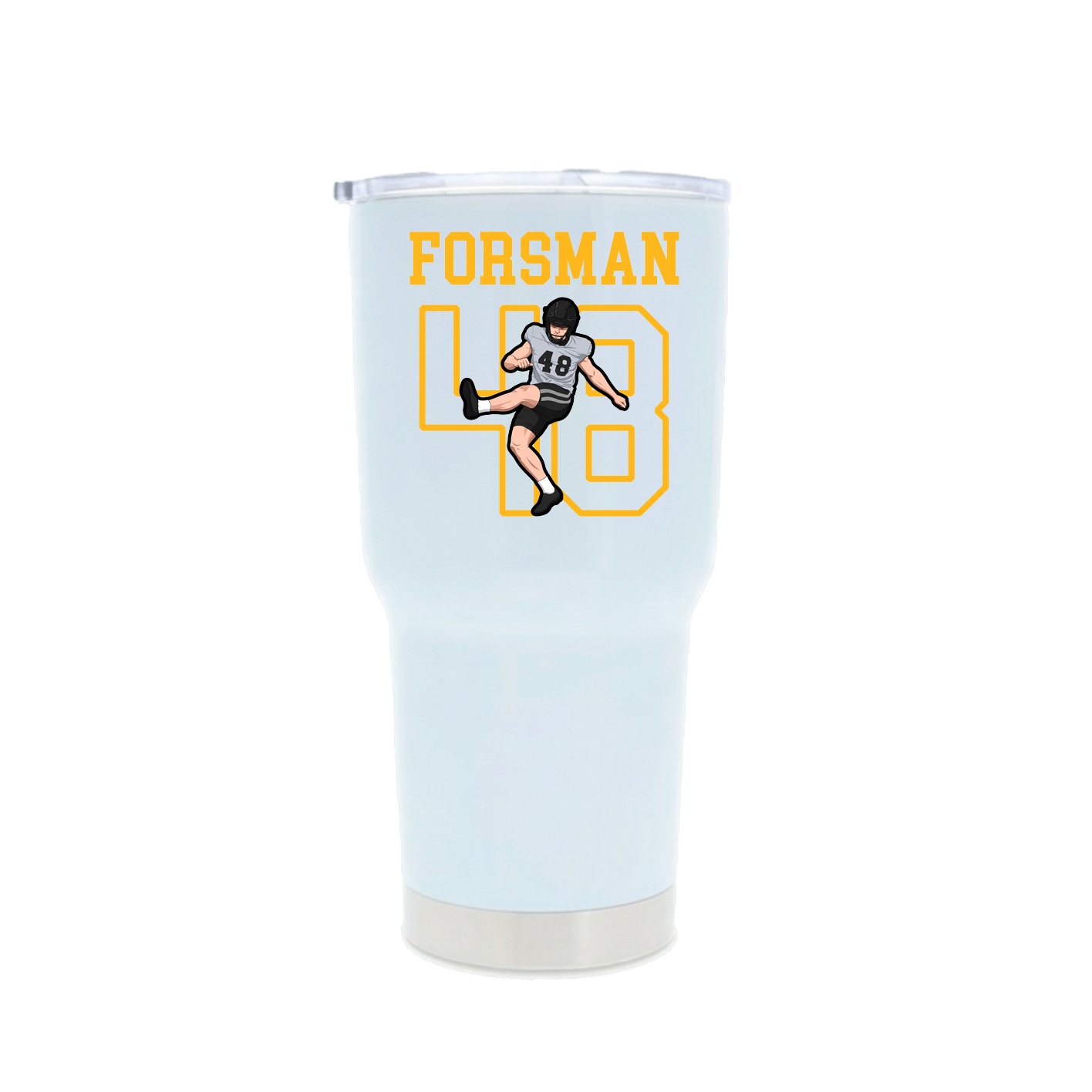 30oz Stainless Steel Tumbler — Shirsey in White