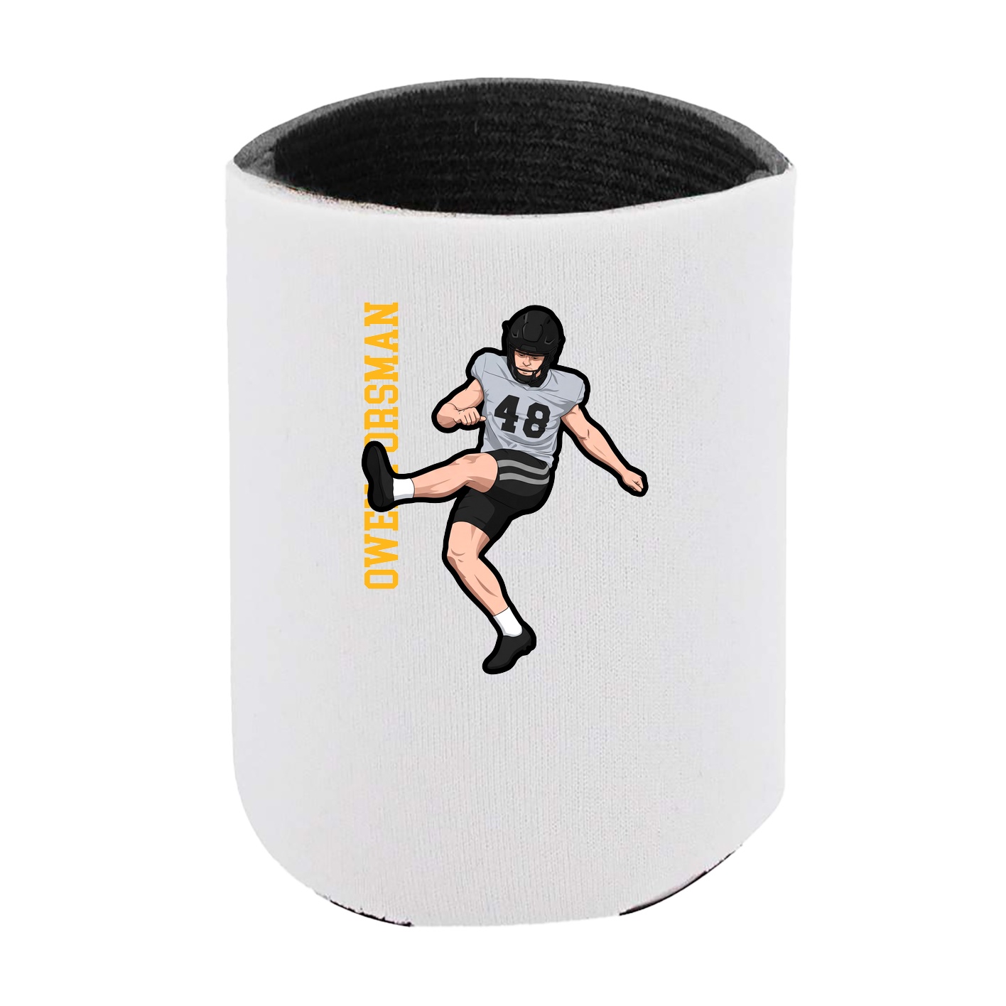 Can Holder — Name Vertical in White