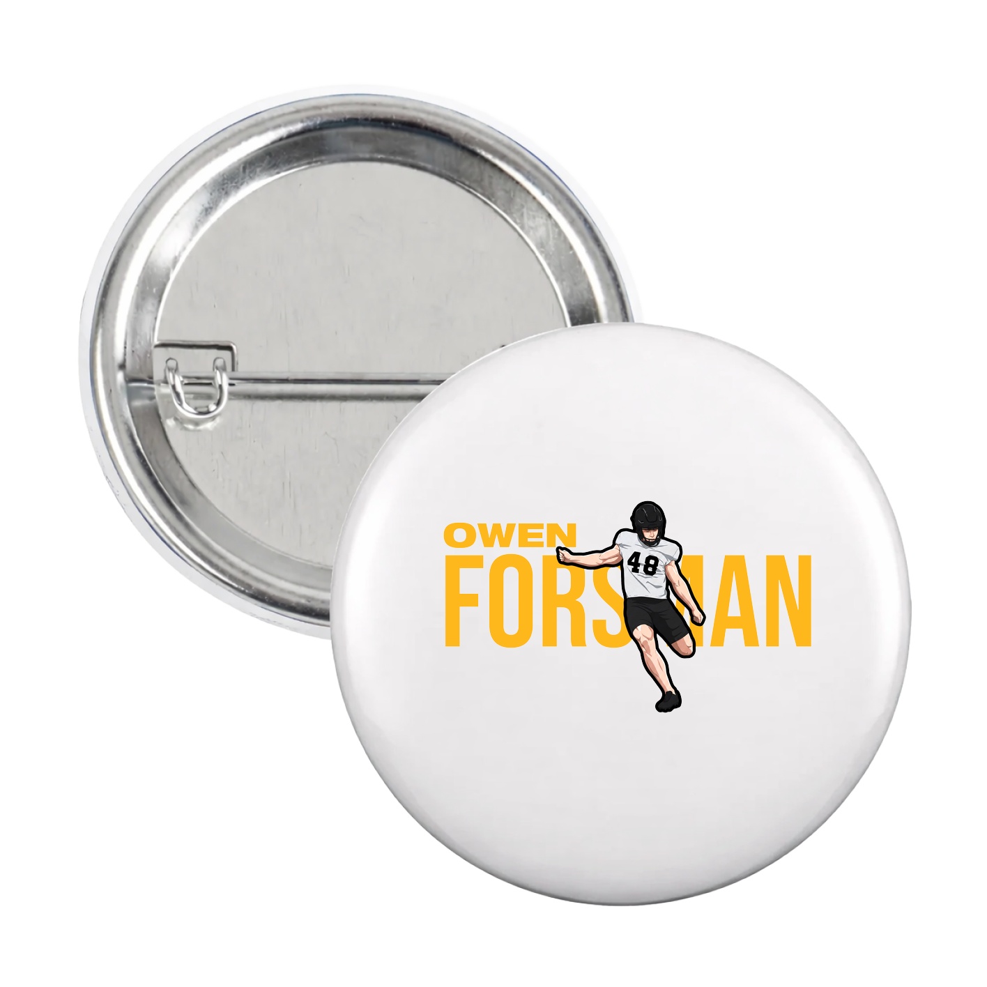 Game Day Button — Player Name in White