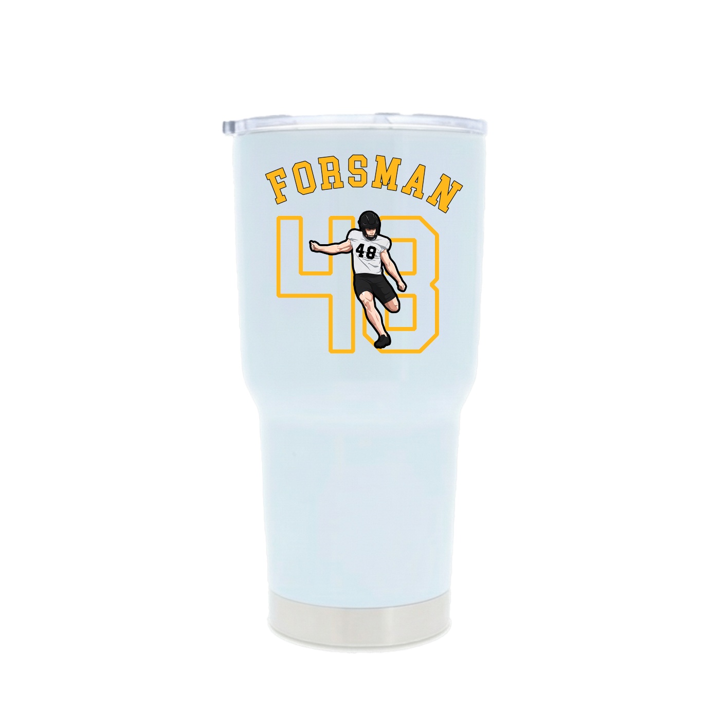 30oz Stainless Steel Tumbler — Shirsey Arch in White