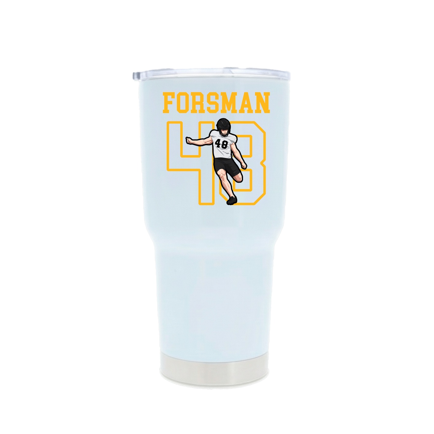 30oz Stainless Steel Tumbler — Shirsey in White
