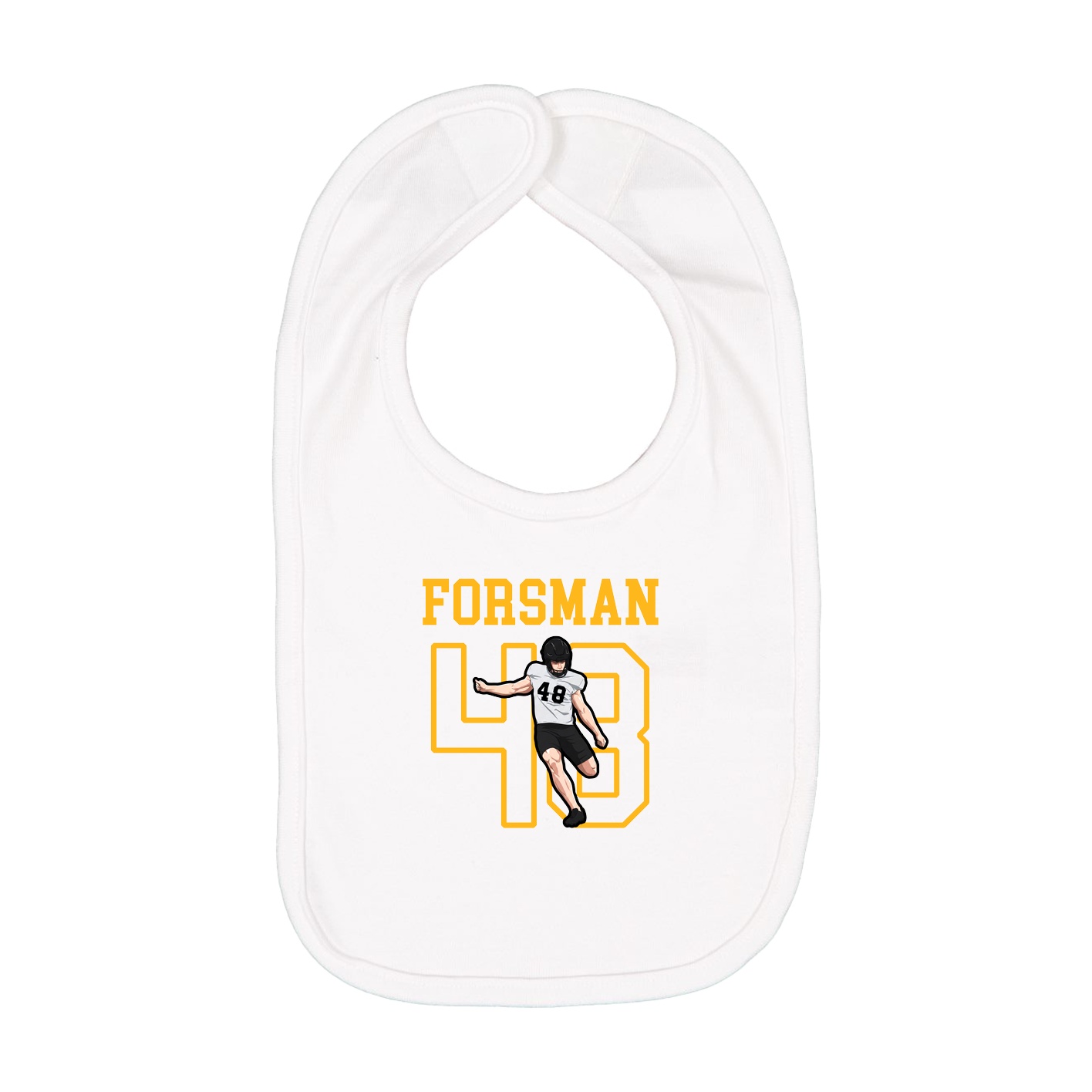 Infant Bib — Shirsey in White