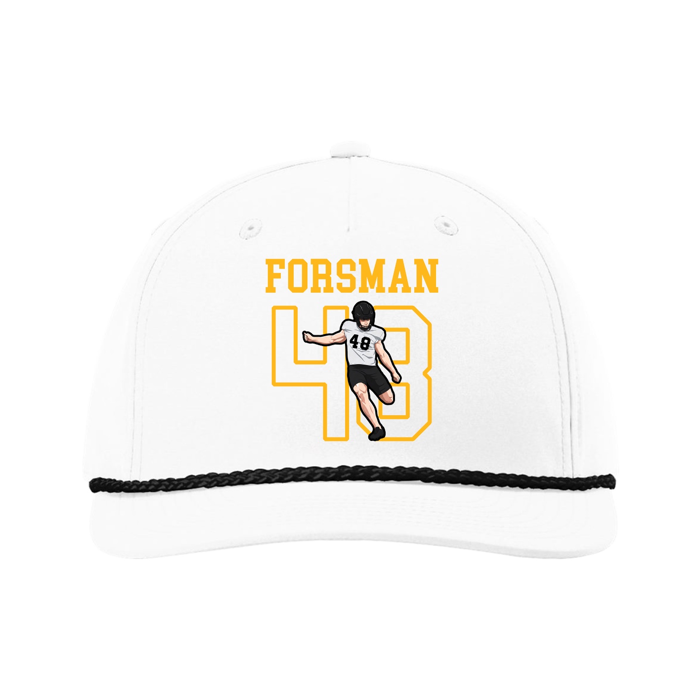 Five-Panel Classic Rope Cap — Shirsey in White