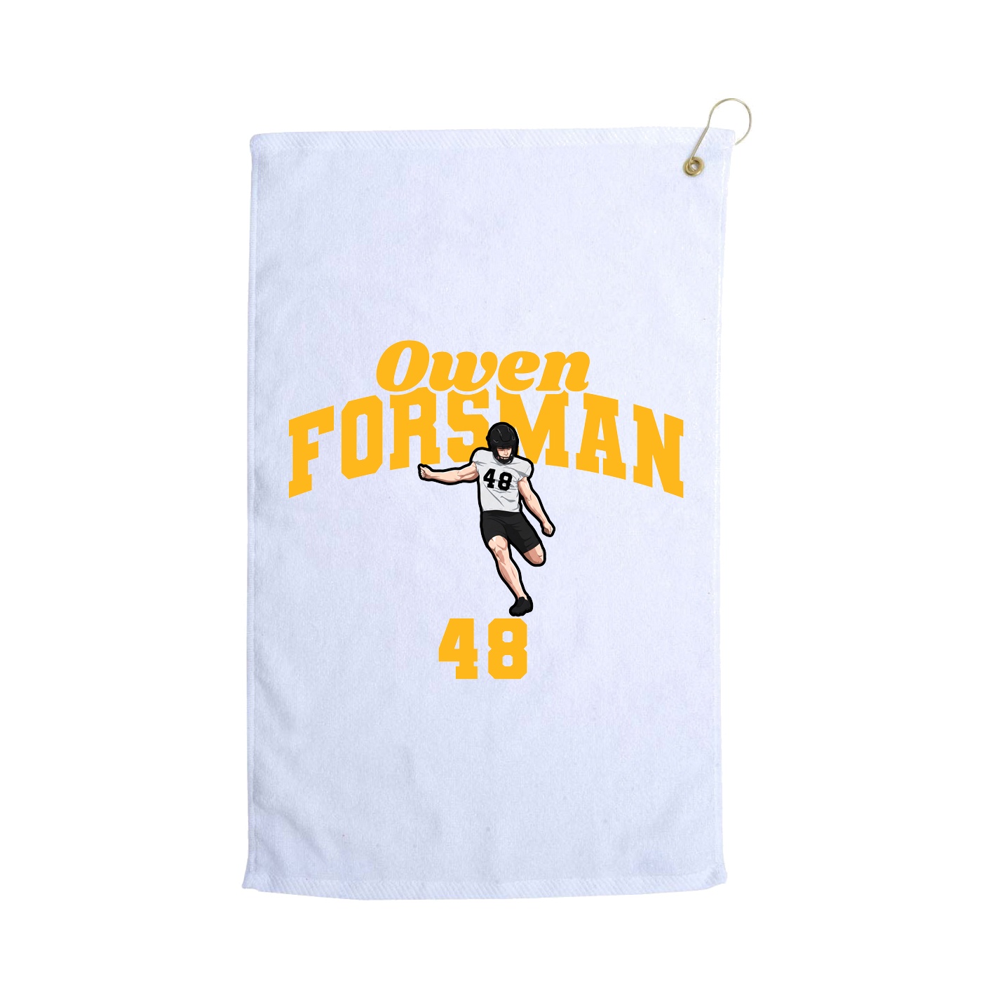 Golf Towel — Signature Arch in White