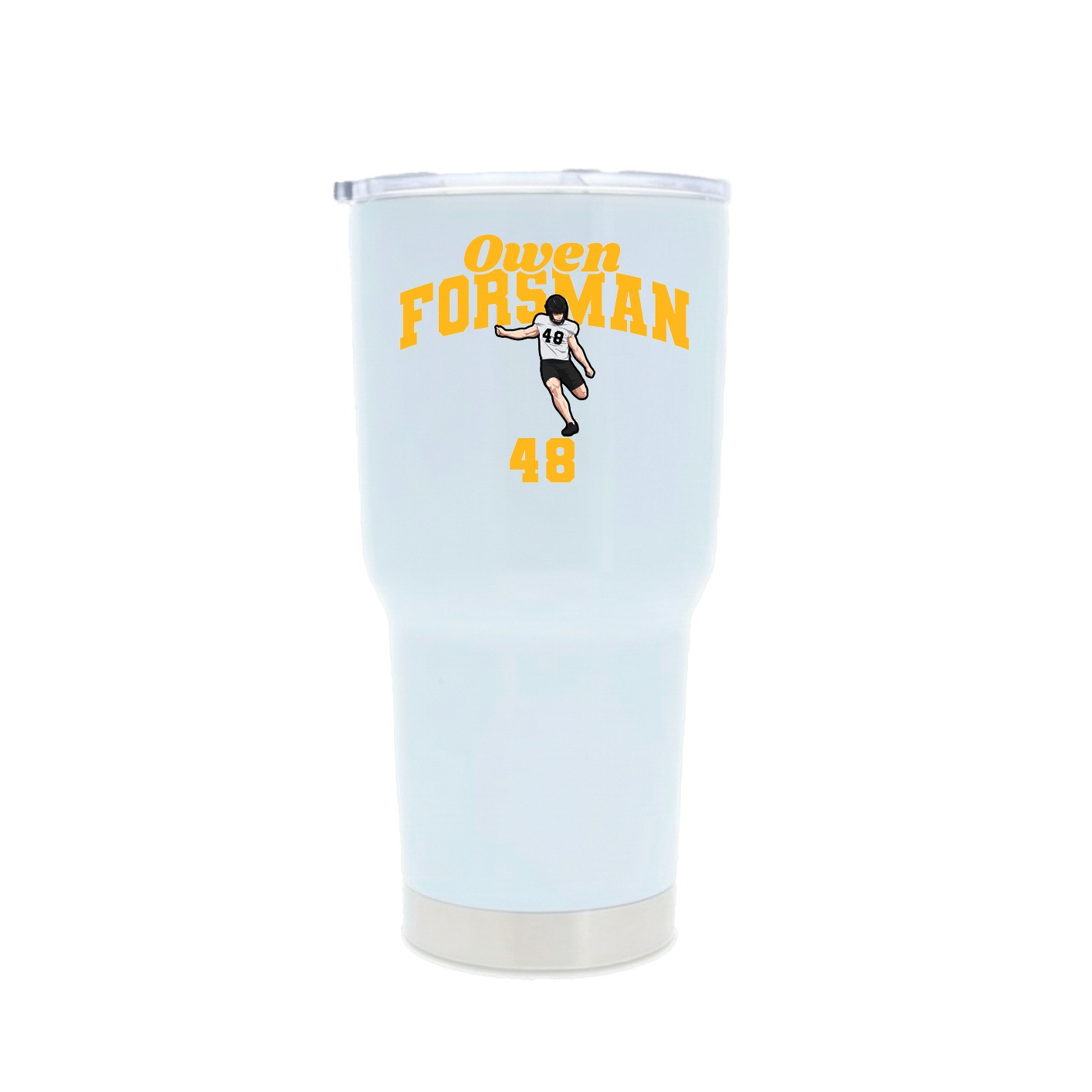 30oz Stainless Steel Tumbler — Signature Arch in White
