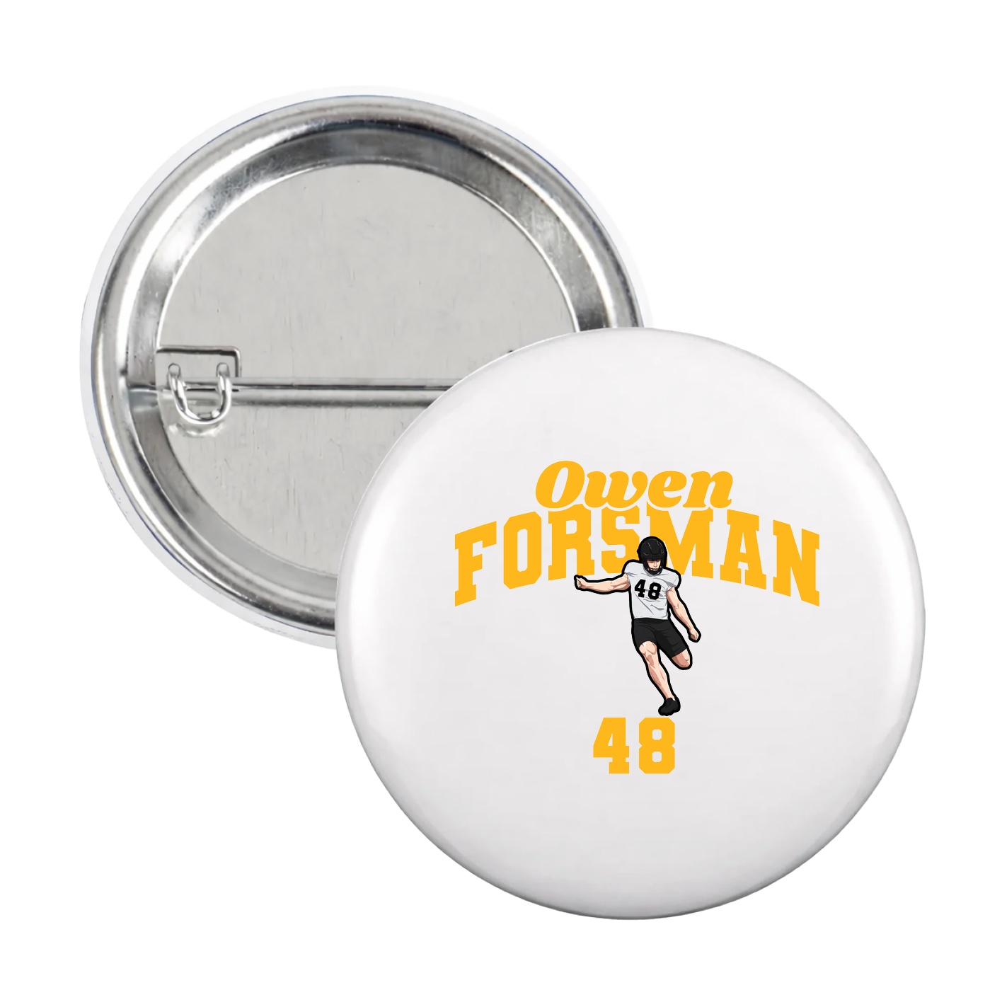 Game Day Button — Signature Arch in White