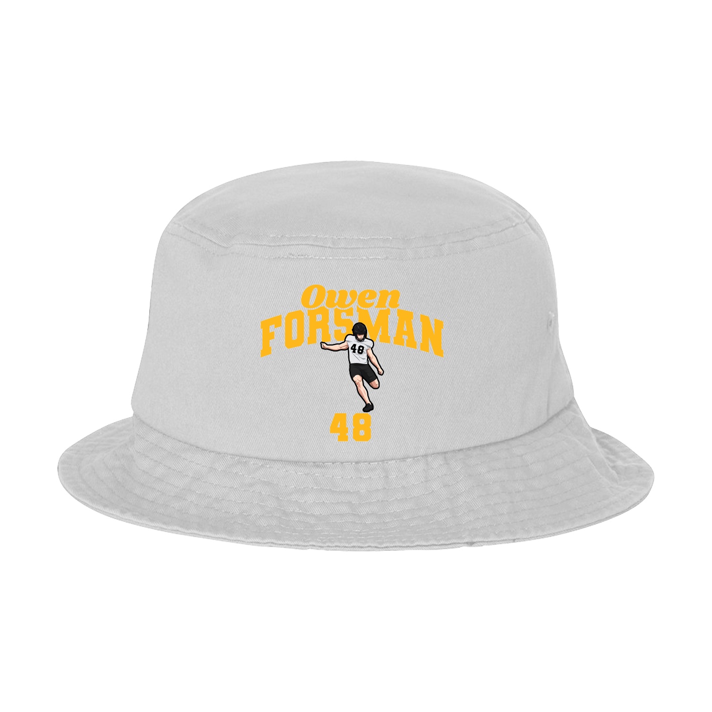 Bucket Cap — Signature Arch in White