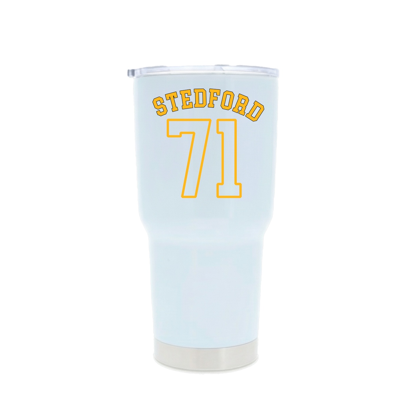 30oz Stainless Steel Tumbler — Shirsey Arch in White