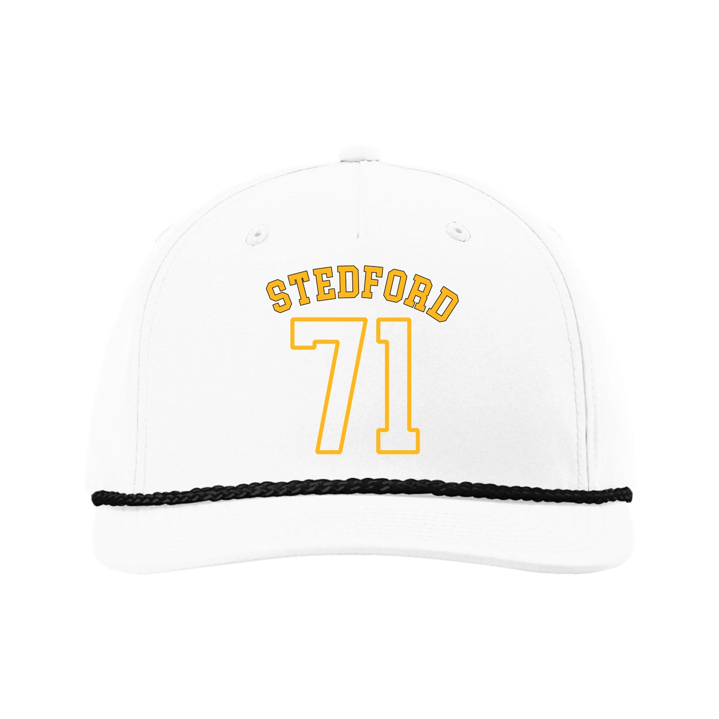 Five-Panel Classic Rope Cap — Shirsey Arch in White