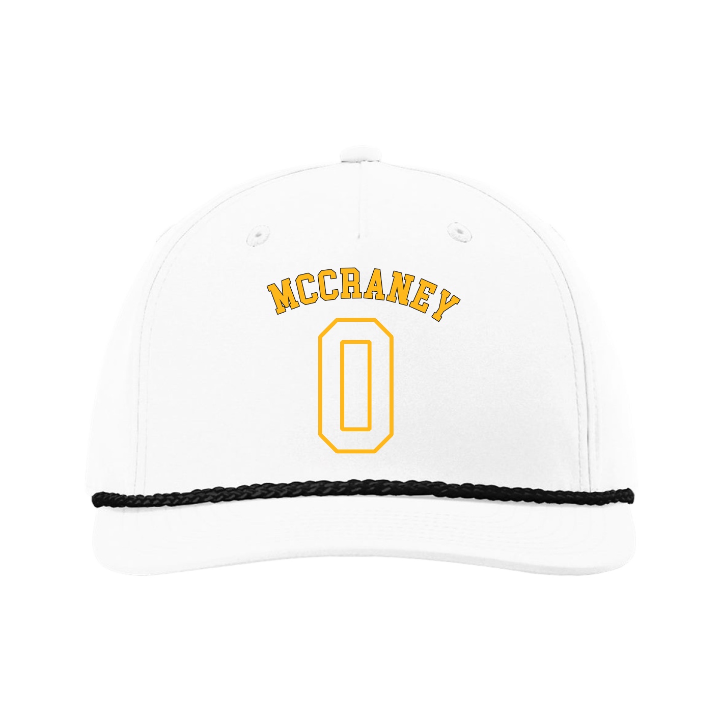 Five-Panel Classic Rope Cap — Shirsey Arch in White