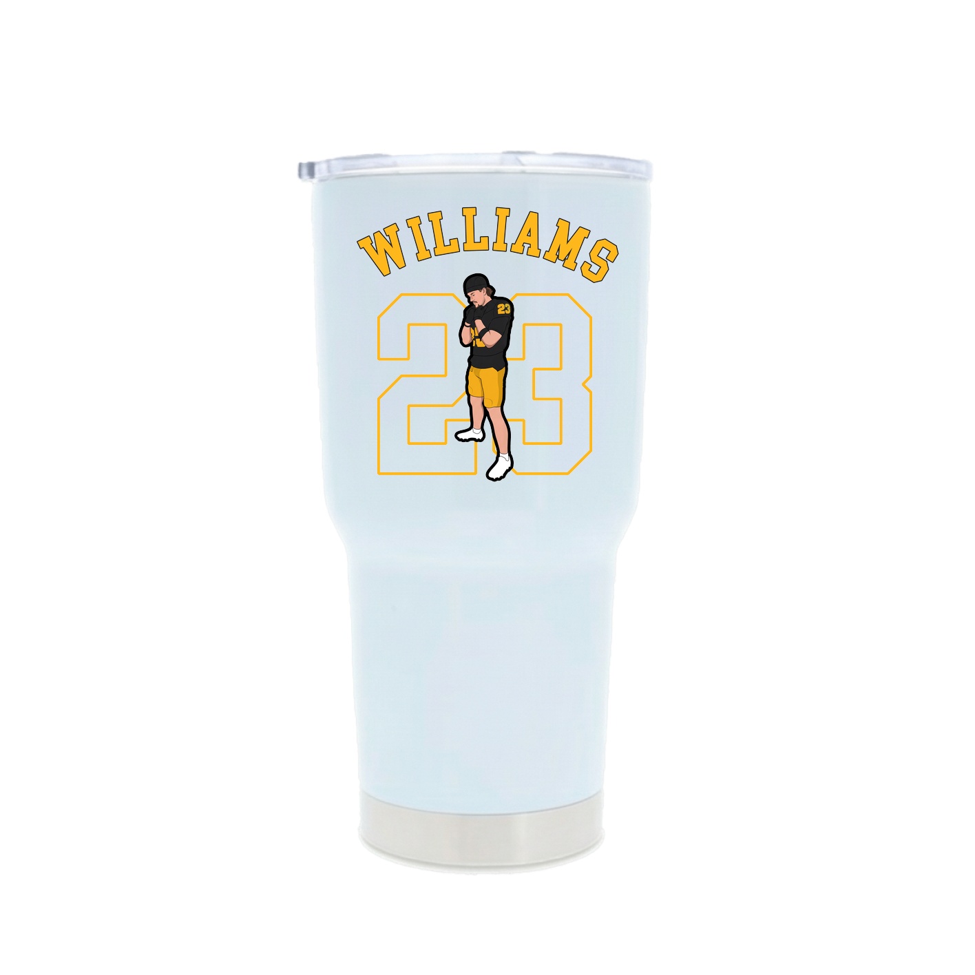 30oz Stainless Steel Tumbler — Shirsey Arch in White