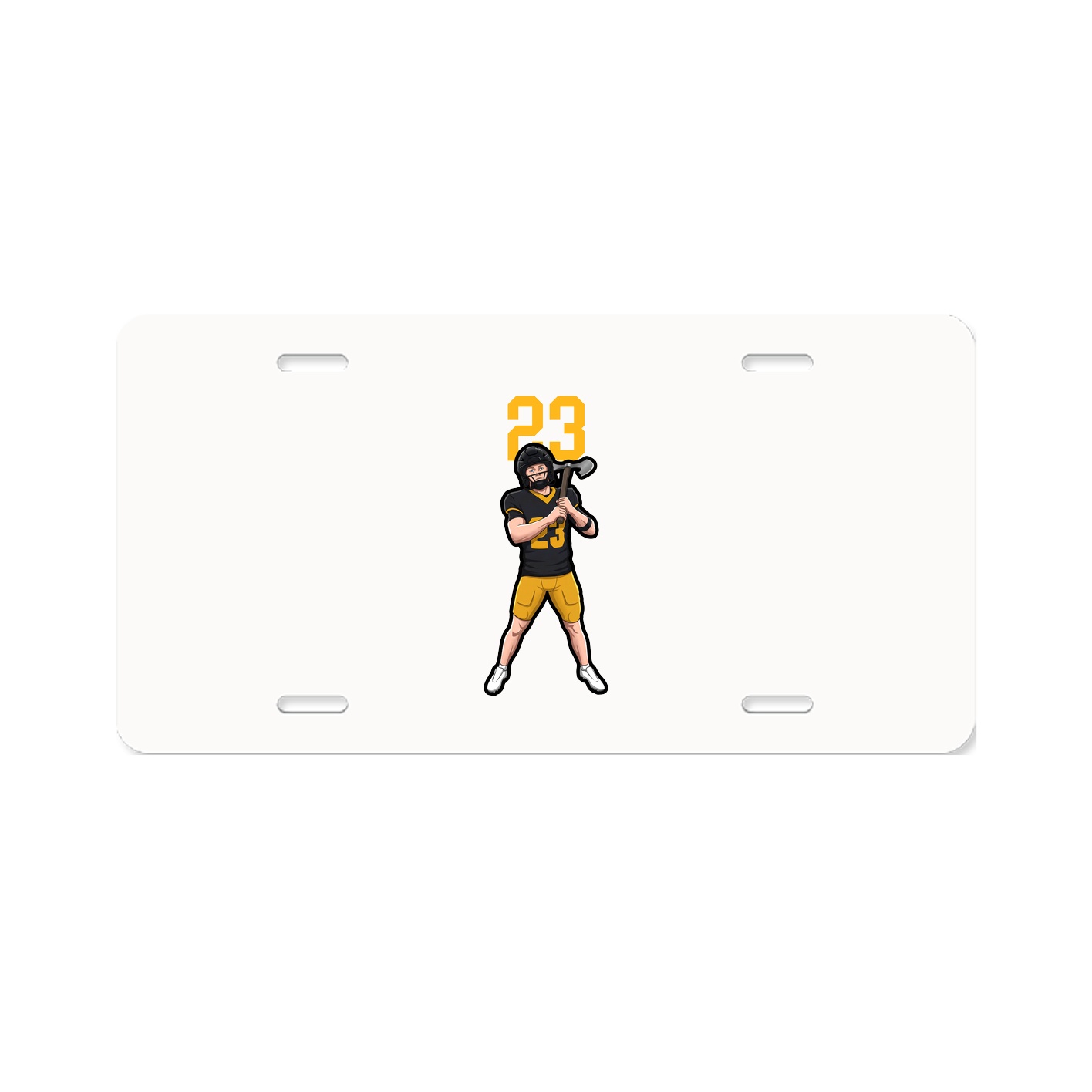 License Plate — Number Top in Classic