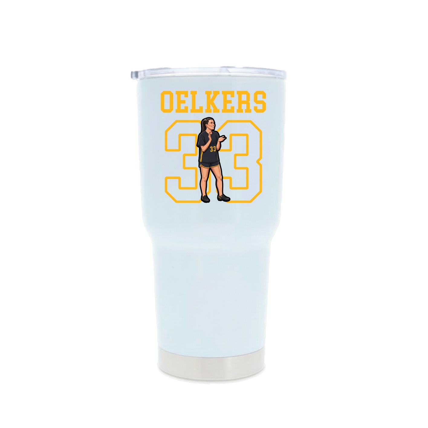 30oz Stainless Steel Tumbler — Shirsey in White