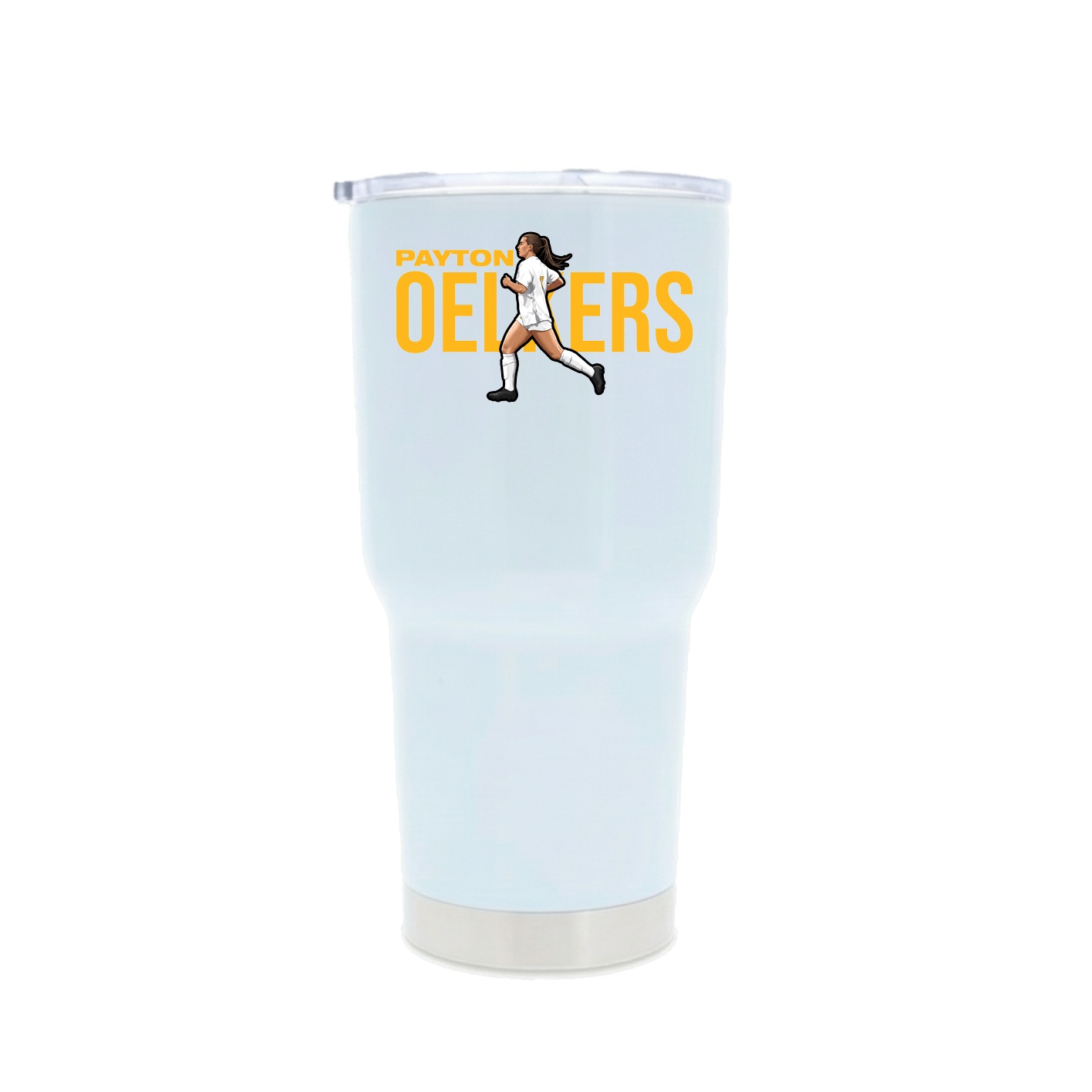 30oz Stainless Steel Tumbler — Player Name in White
