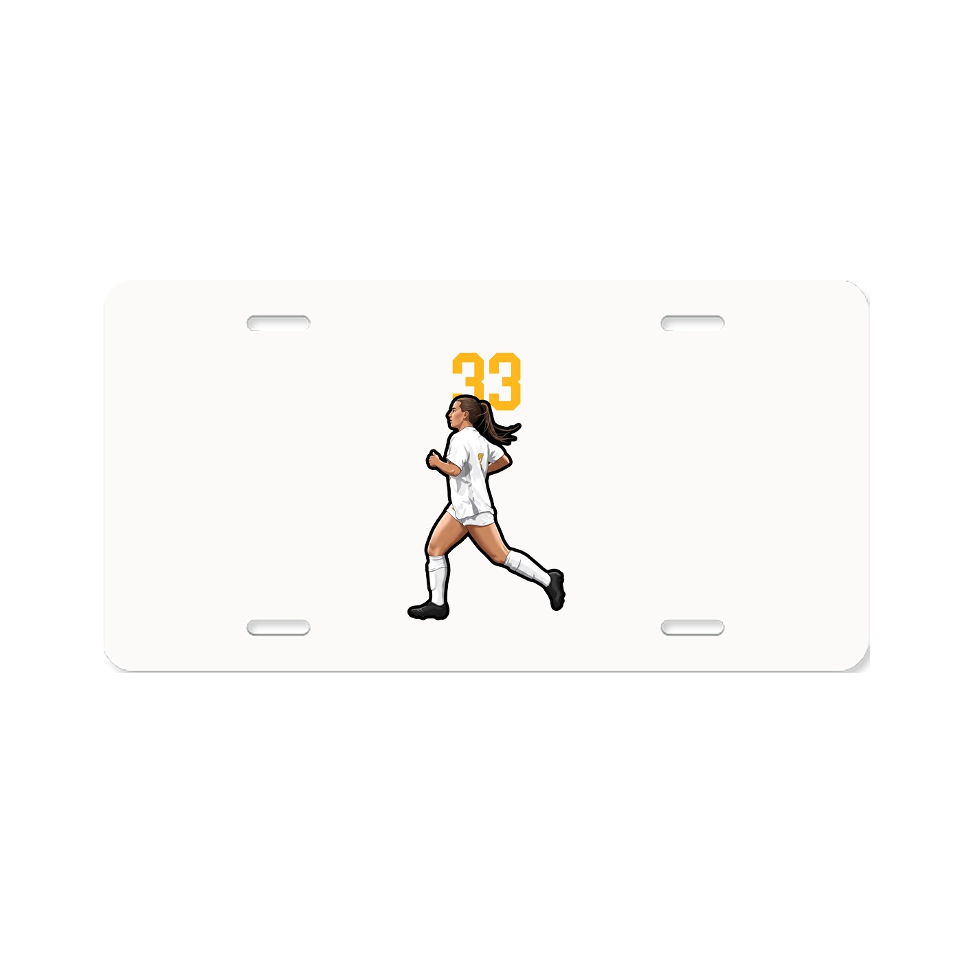 License Plate — Number Top in Classic