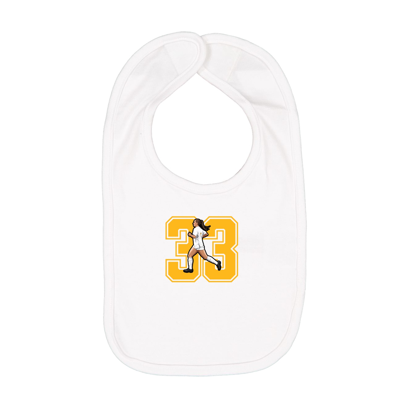 Infant Bib — Number in White