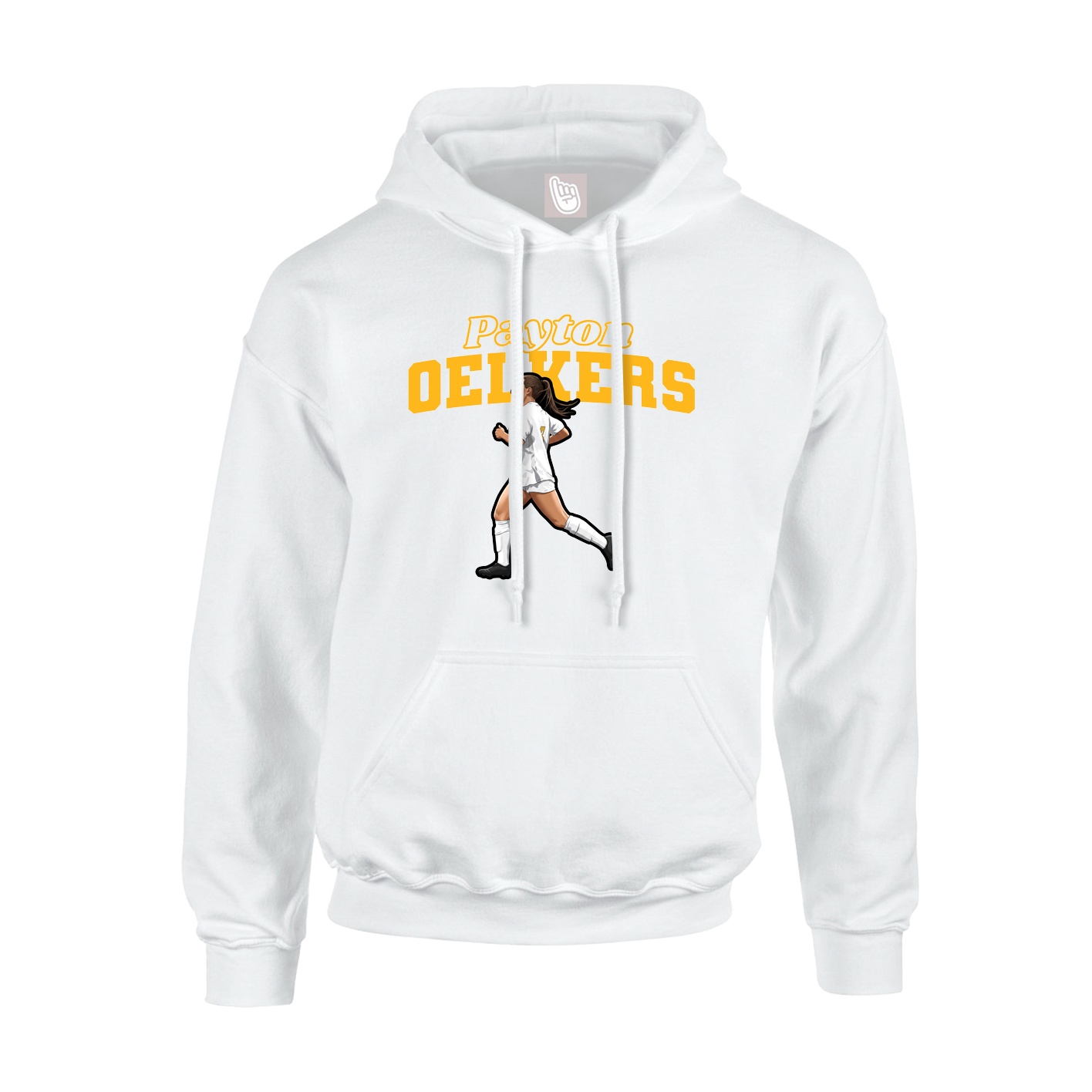 Hoodie — Name Arch in White