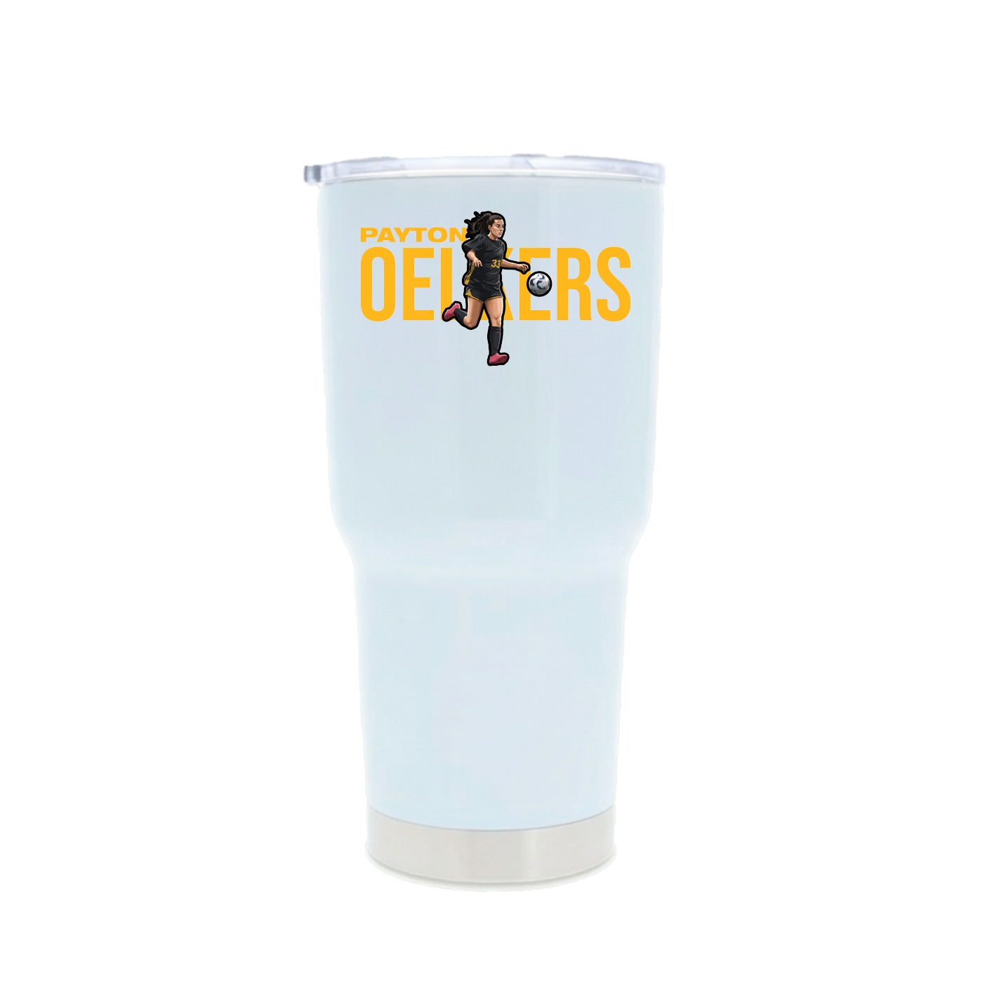 30oz Stainless Steel Tumbler — Player Name in White