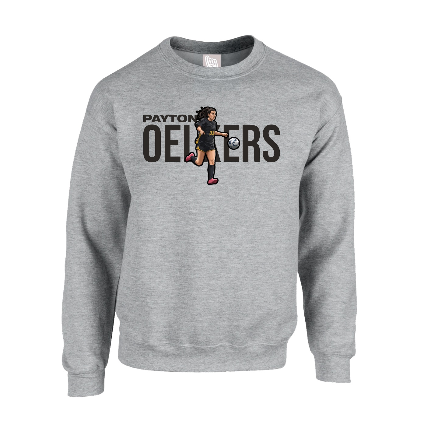 Fleece Crew — Player Name in Grey