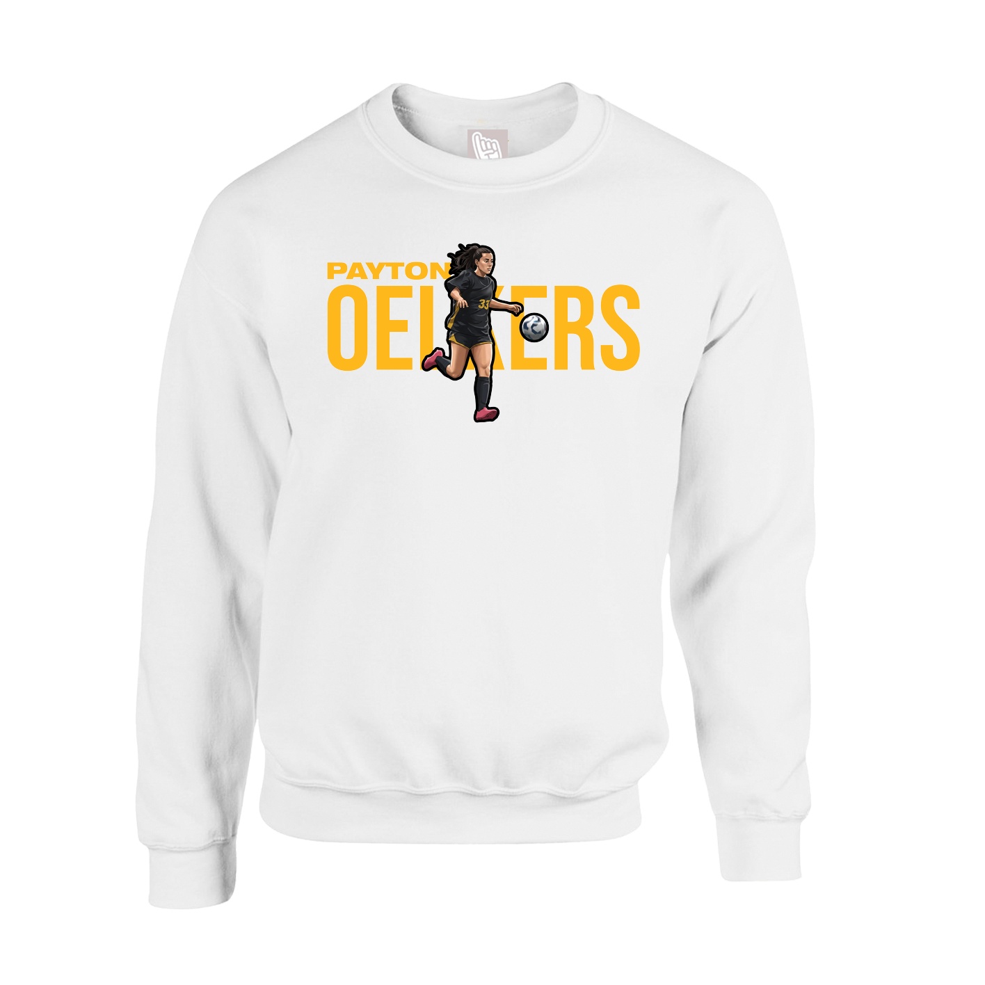Fleece Crew — Player Name in White