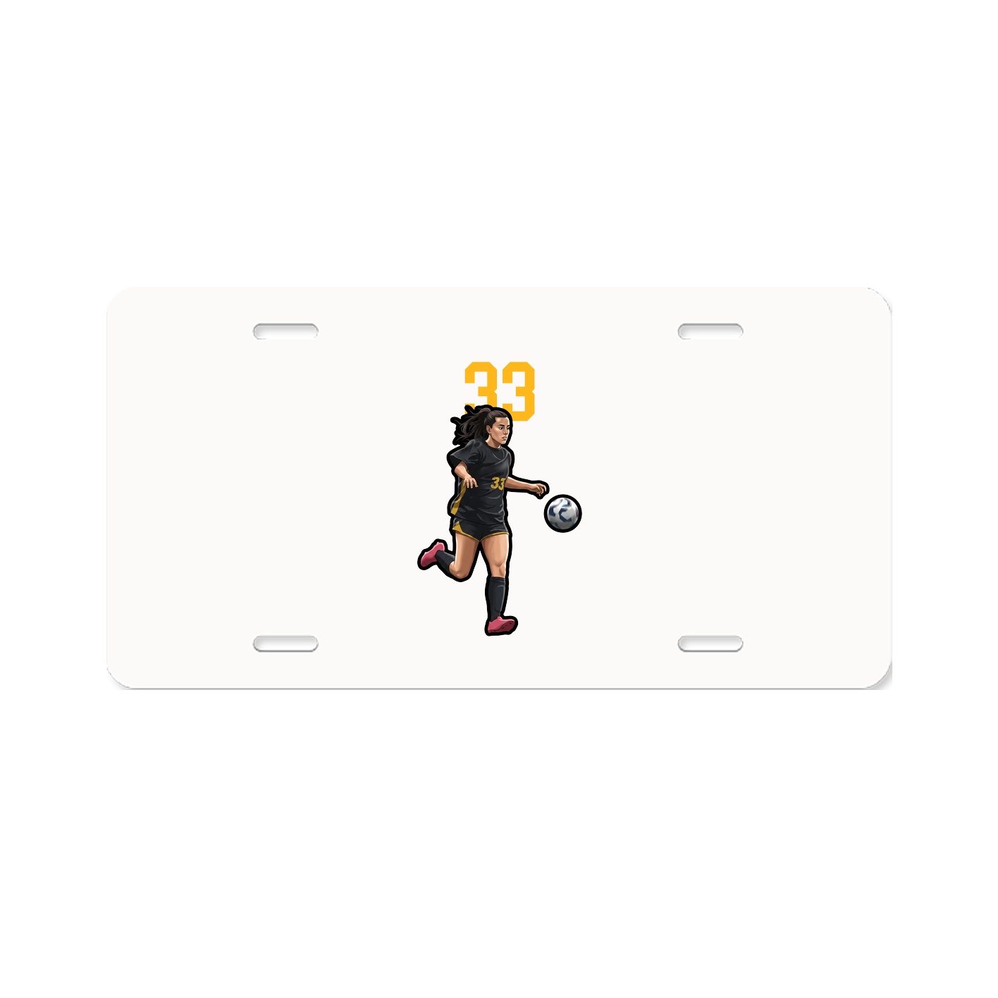 License Plate — Number Top in Classic