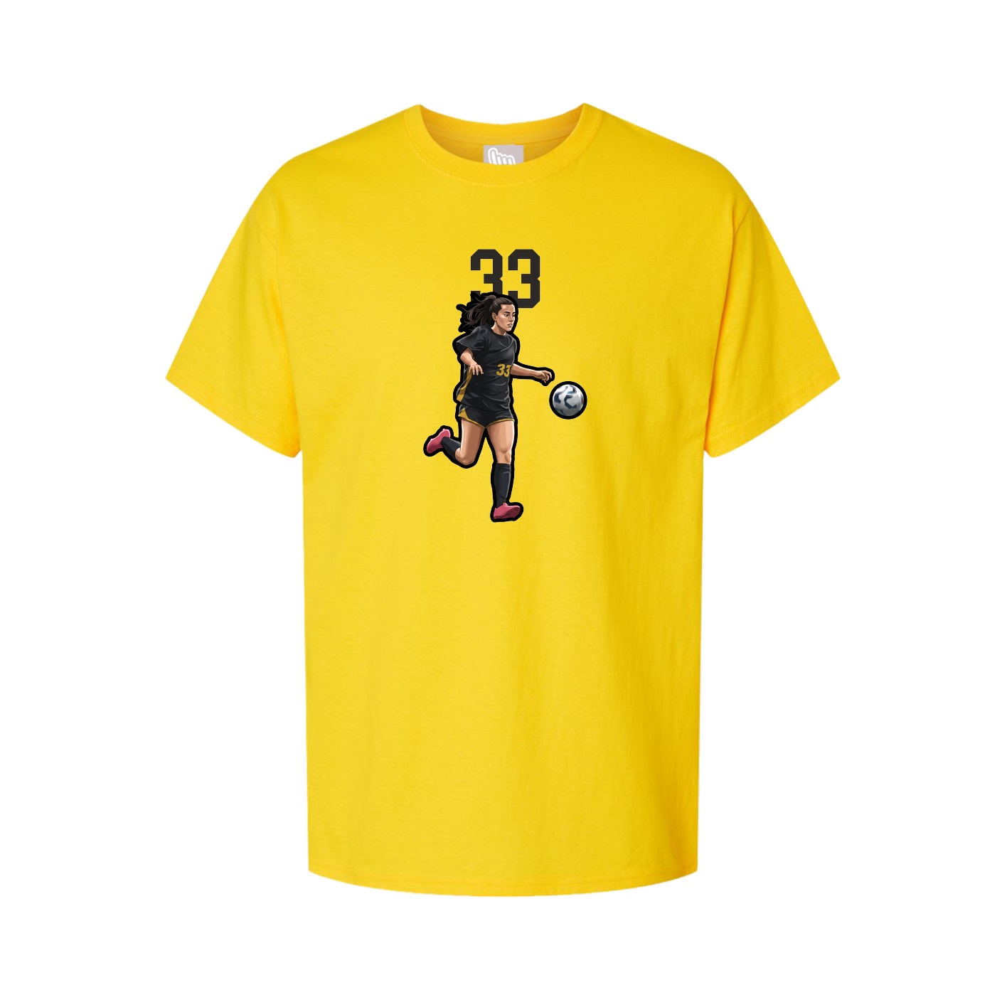 Youth Tee — Number Top in Gold