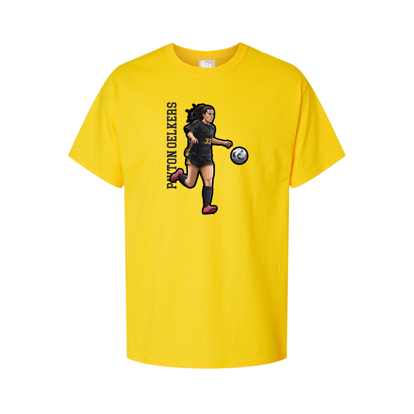Tee — Name Vertical in Gold