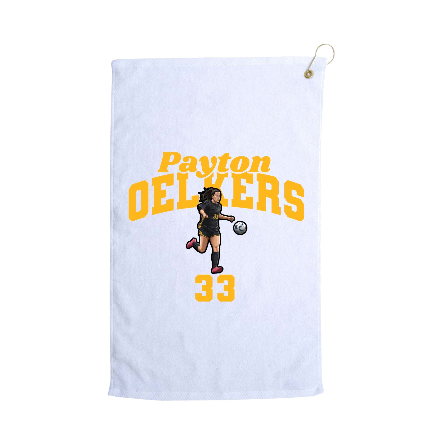 Golf Towel — Signature Arch in White