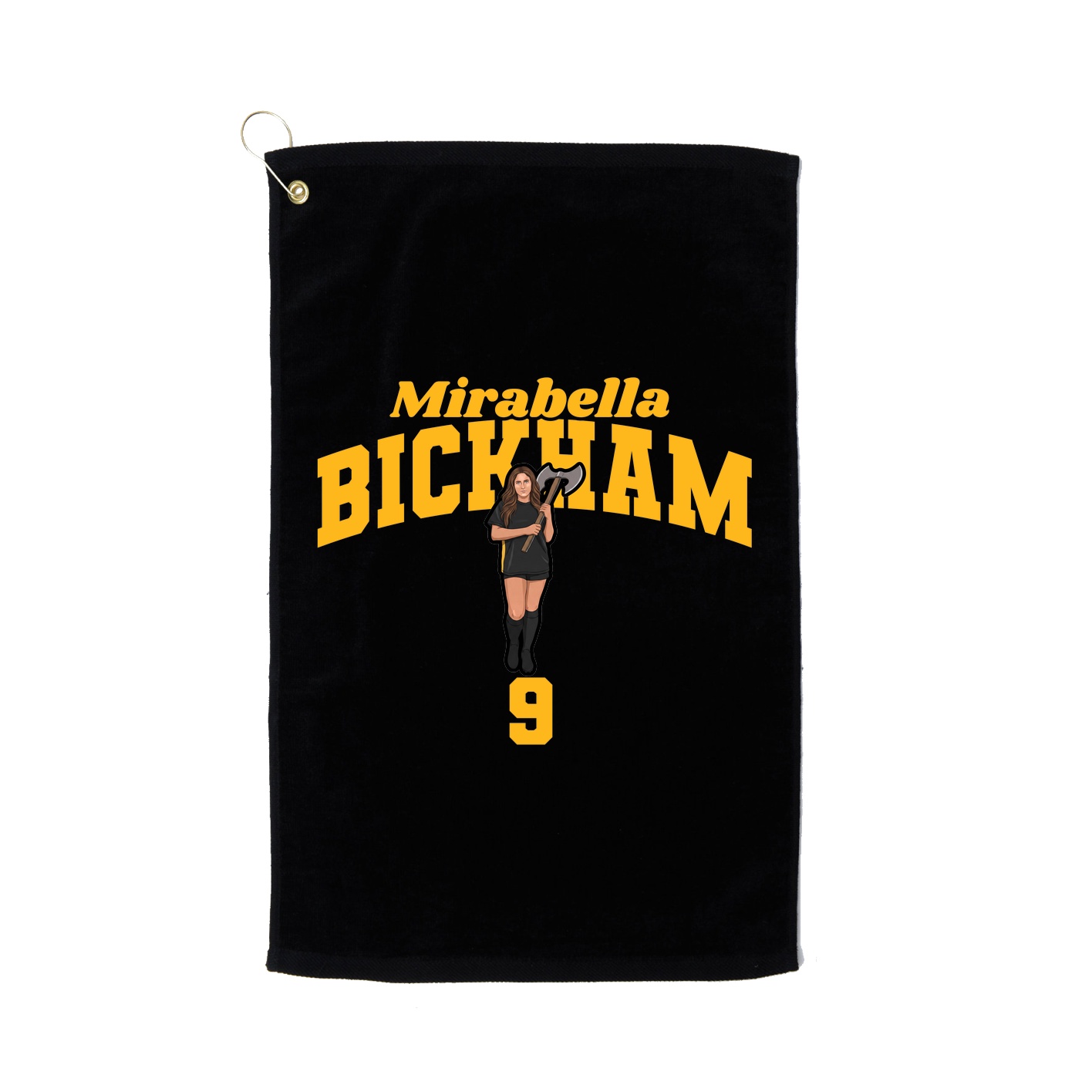 Golf Towel — Signature Arch in Black