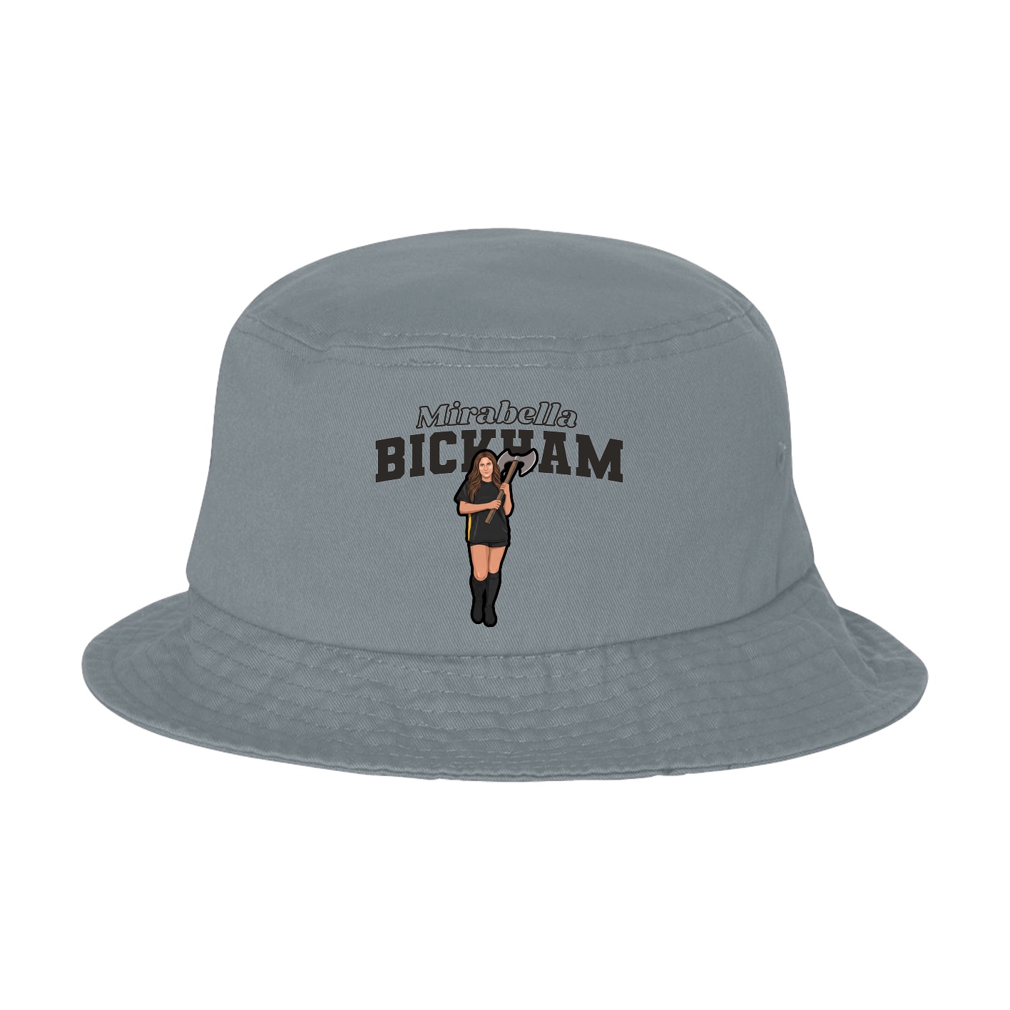 Bucket Cap — Name Arch in Grey