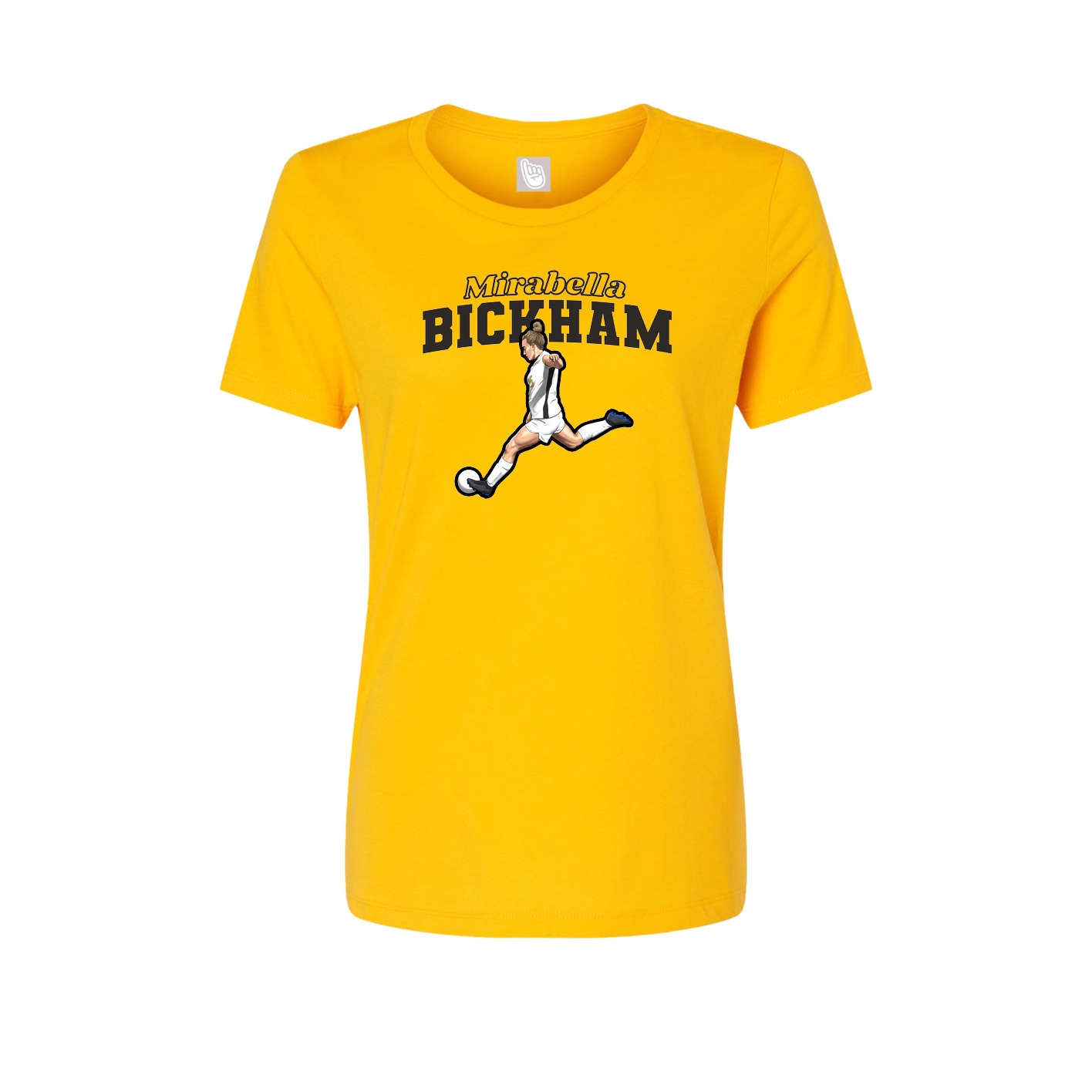 Womens Tee — Name Arch in Gold