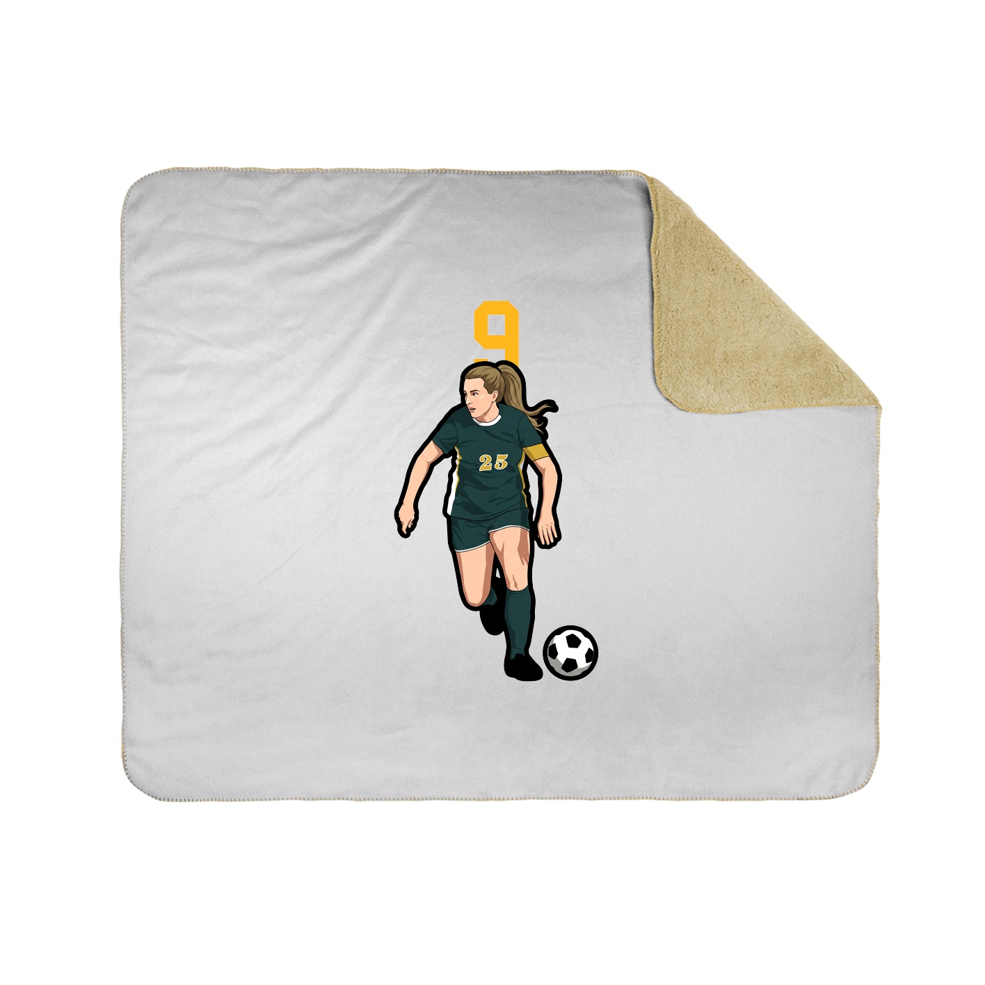 Throw Blanket — Number Top in White
