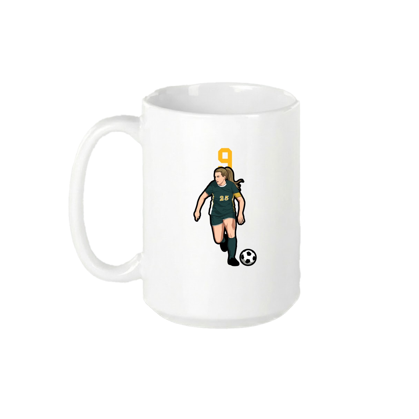 15oz Coffee Mug — Number Top in White