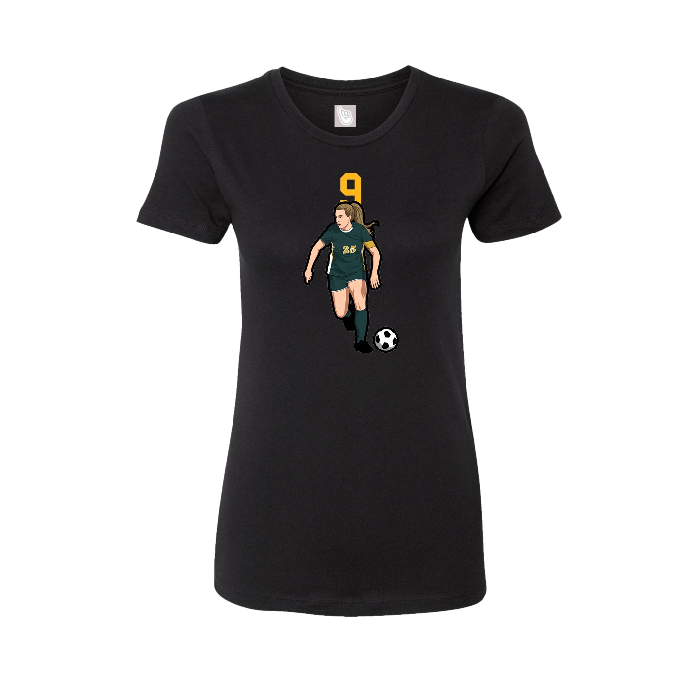 Womens Tee — Number Top in Black