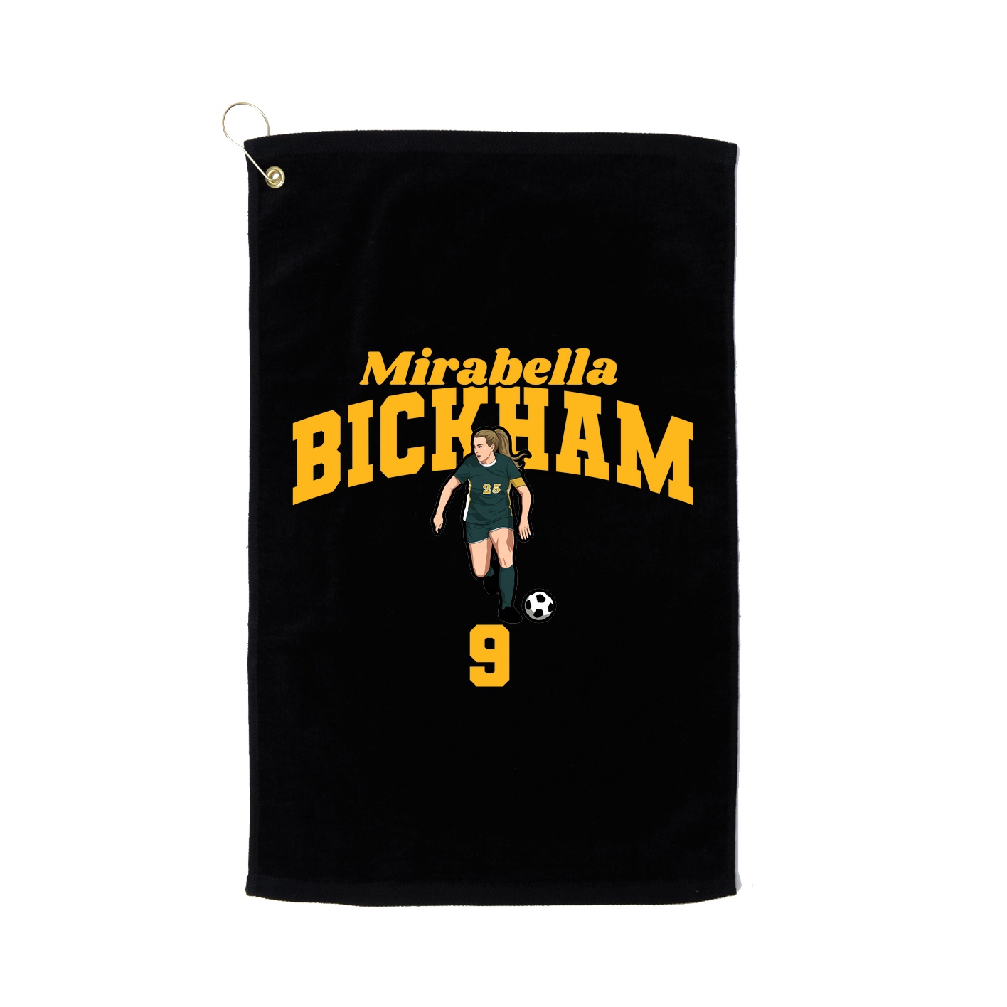 Golf Towel — Signature Arch in Black