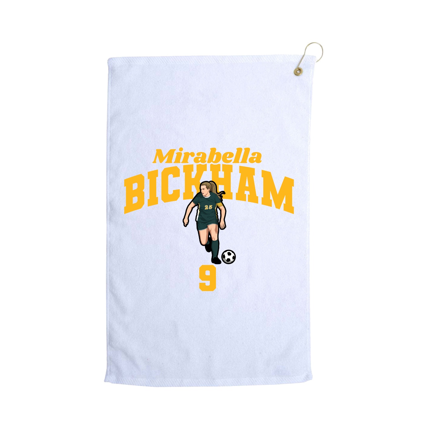 Golf Towel — Signature Arch in White